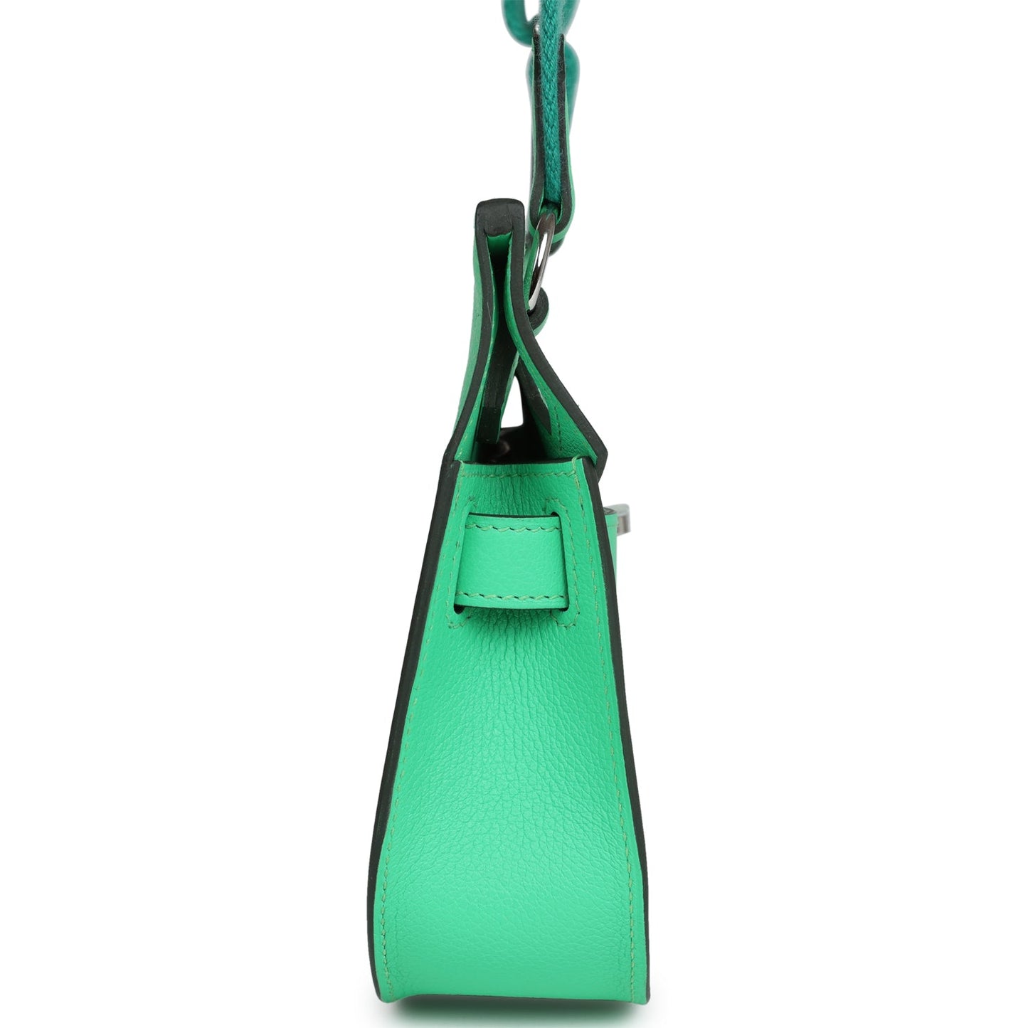 Hermes Mini Jypsiere Vert Comic Evercolor Palladium Hardware