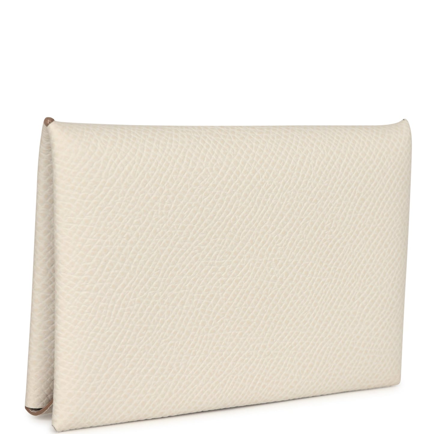 Hermes Calvi Card Holder Gris Pale Epsom Palladium Hardware