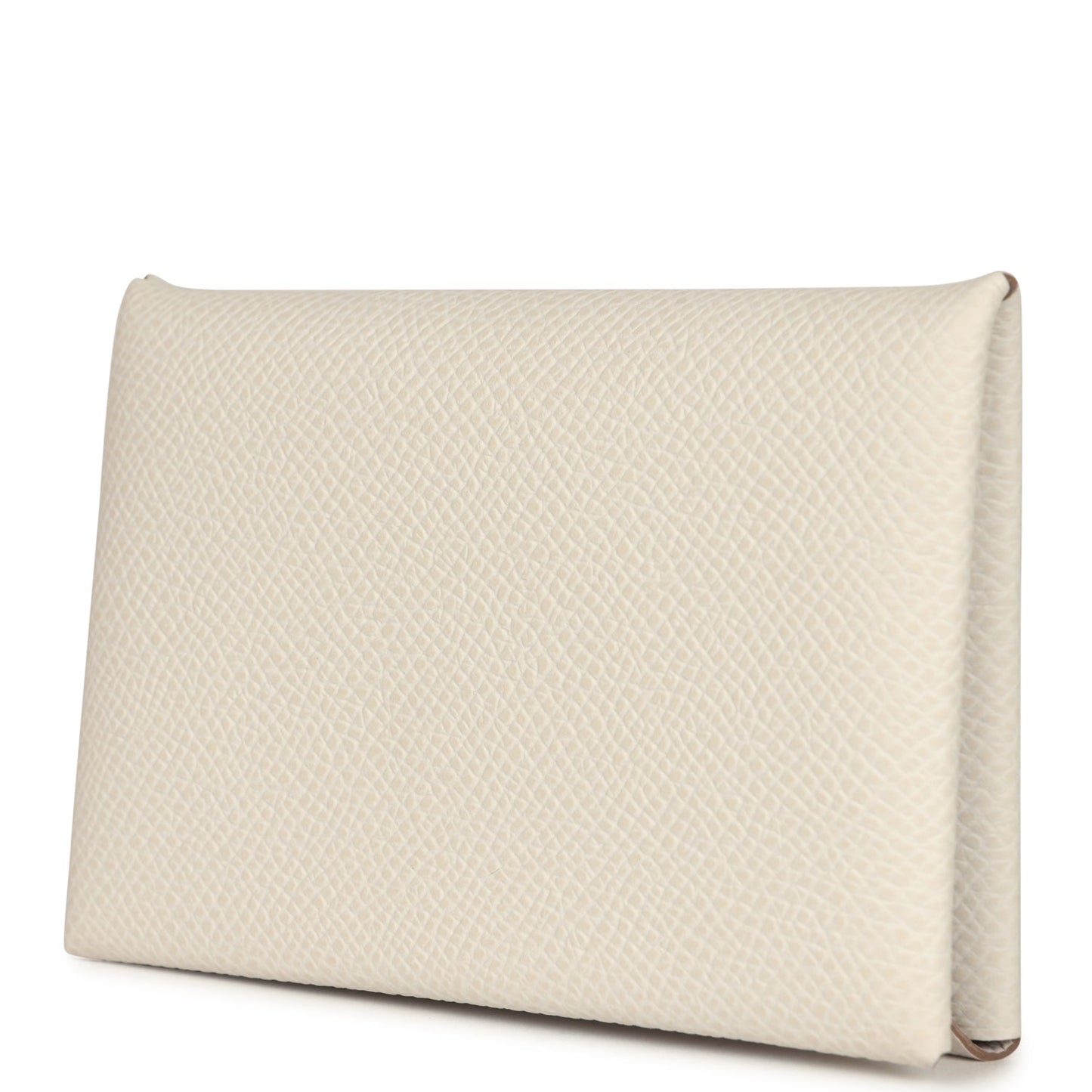 Hermes Calvi Card Holder Gris Pale Epsom Palladium Hardware