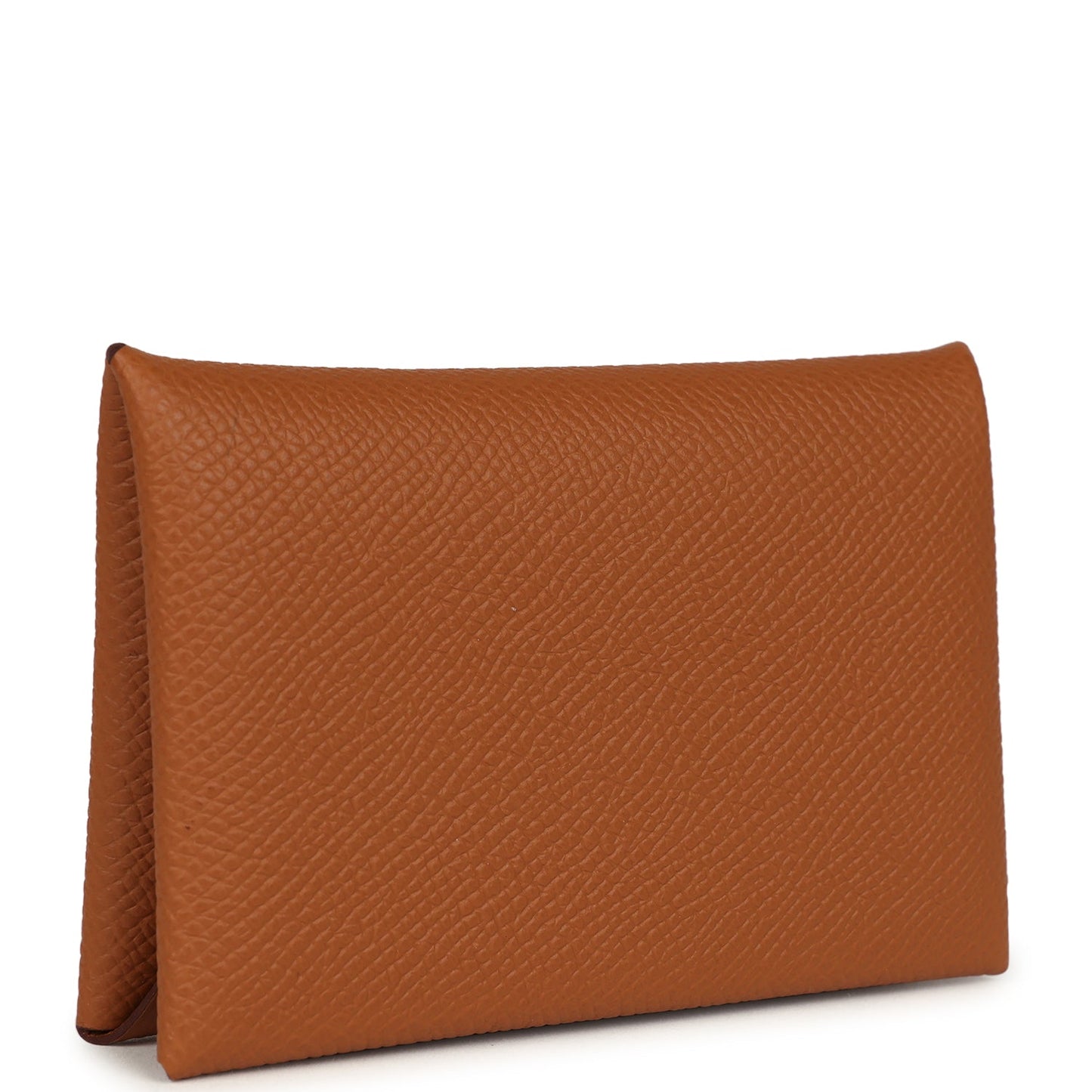 Hermes Calvi Card Holder Gold Epsom Palladium Hardware