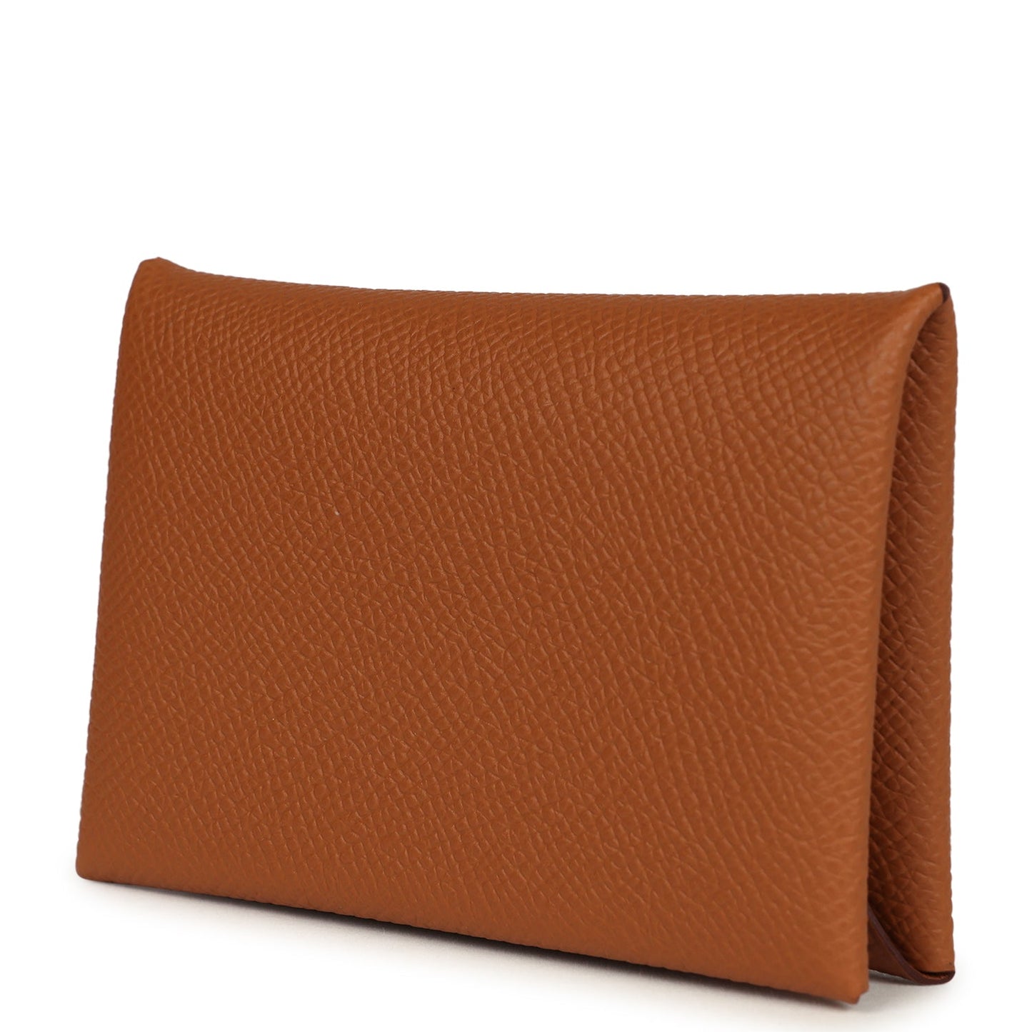 Hermes Calvi Card Holder Gold Epsom Palladium Hardware