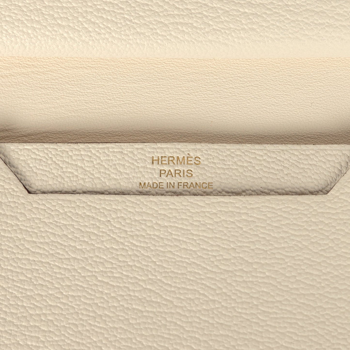 Hermes Bearn Mini Wallet Nata Chevre Gold Hardware