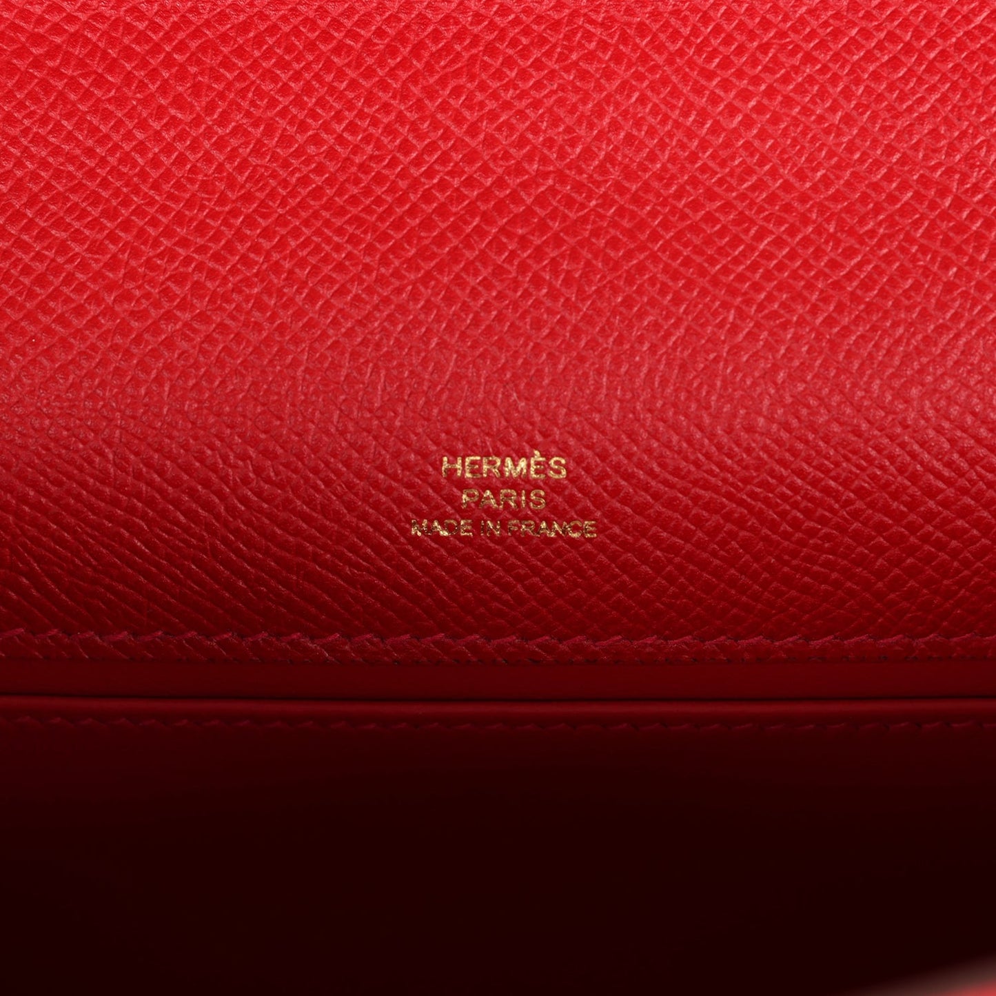 Hermes Kelly Pochette Rouge Casaque Epsom Gold Hardware