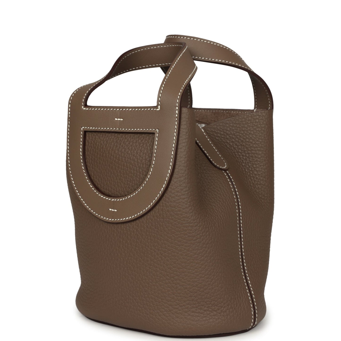 Hermes In-The-Loop 18 Etoupe Clemence and Swift Gold Hardware