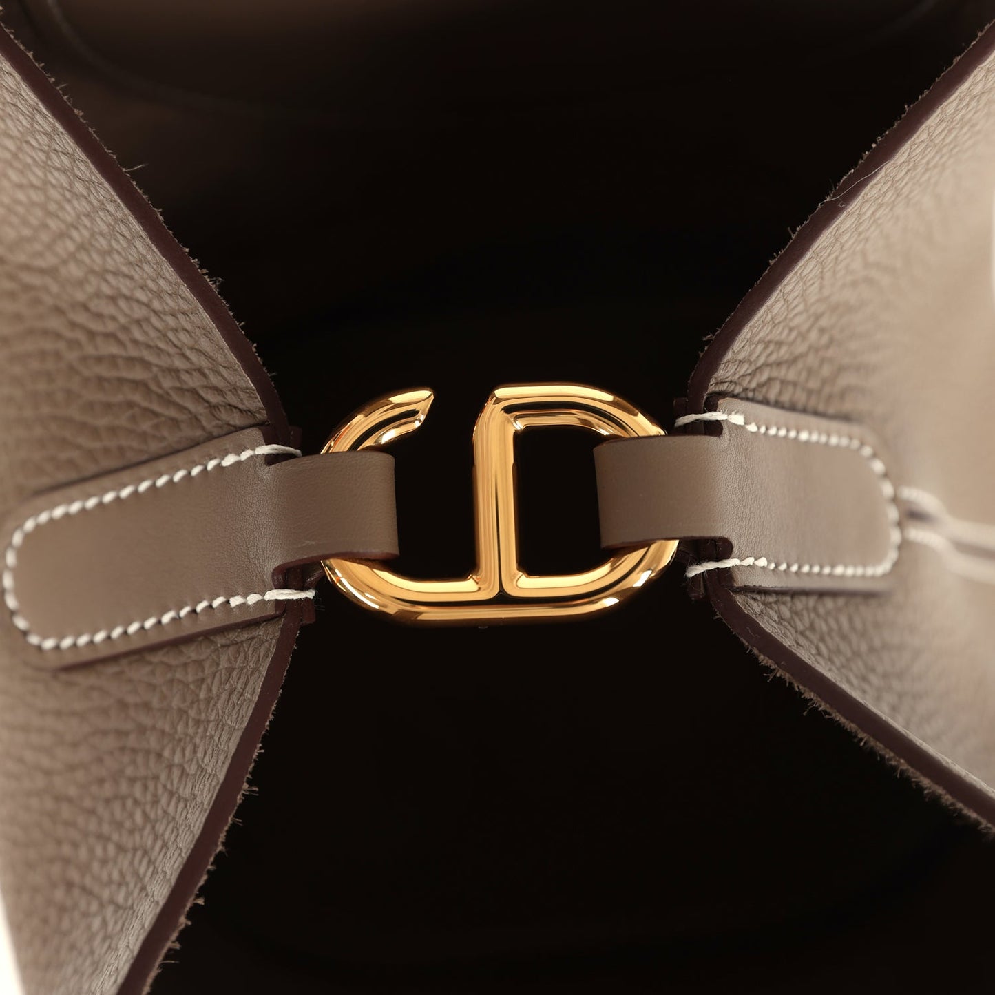 Hermes In-The-Loop 18 Etoupe Clemence and Swift Gold Hardware