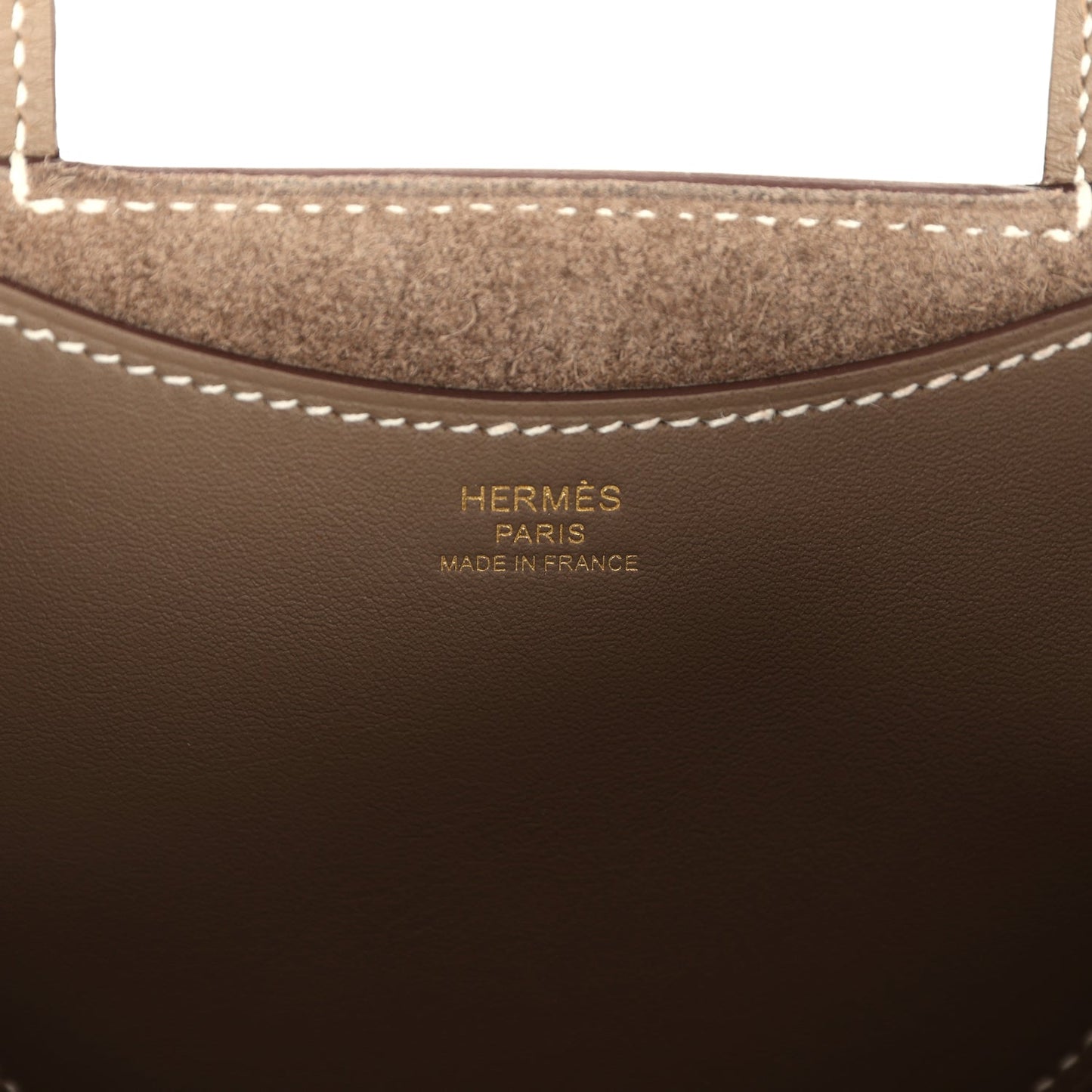 Hermes In-The-Loop 18 Etoupe Clemence and Swift Gold Hardware