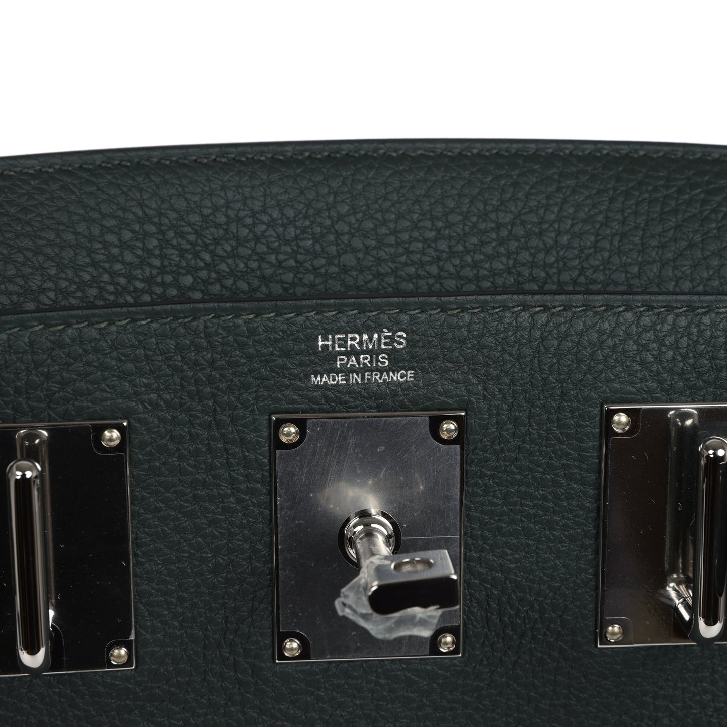 Hermes Hac A Dos PM Vert Fonce Togo Palladium Hardware