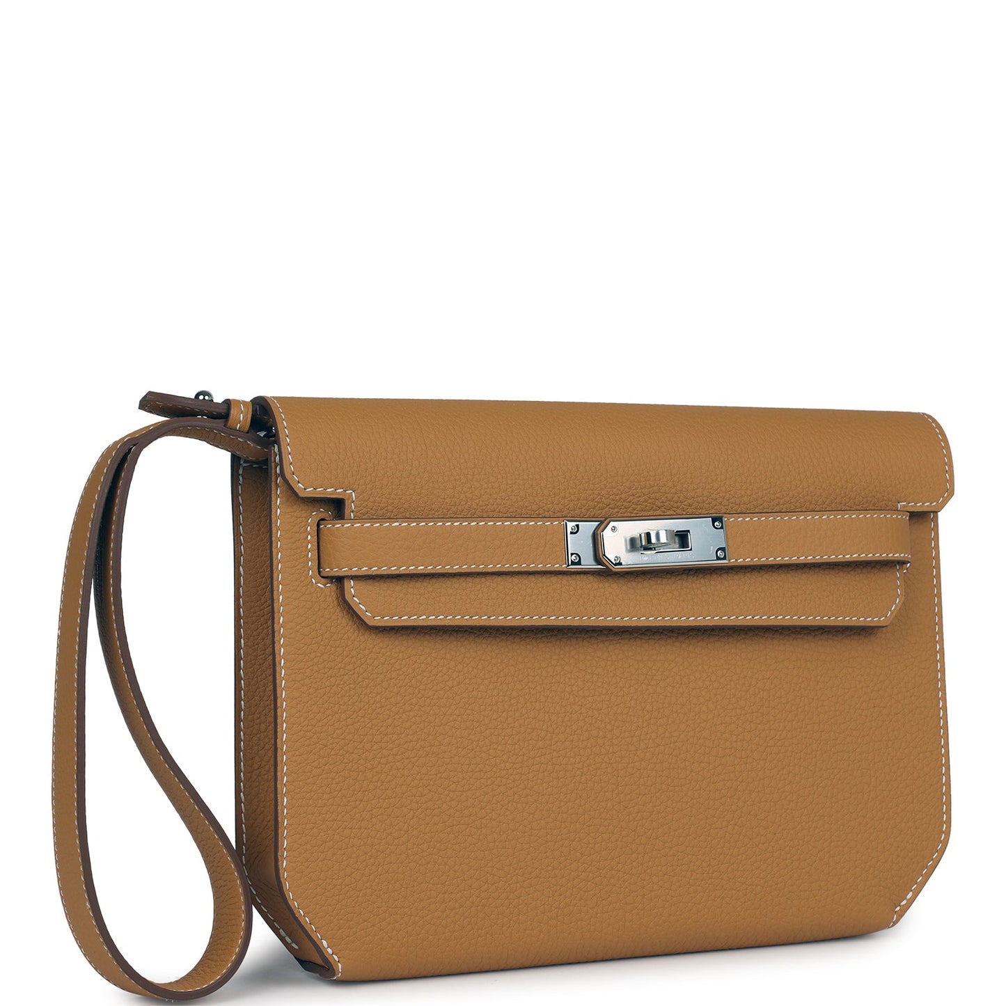 Hermes Kelly Depeches 25 Naturel Sable Togo Palladium Hardware