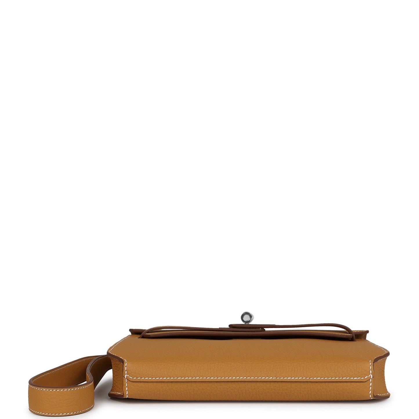 Hermes Kelly Depeches 25 Naturel Sable Togo Palladium Hardware