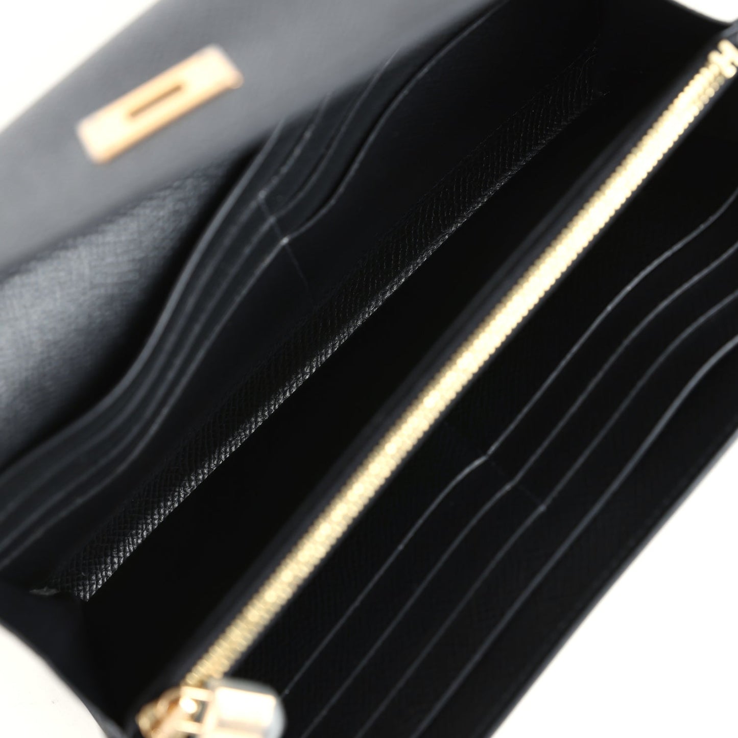 Hermes Kelly Long Wallet Black Epsom Gold Hardware