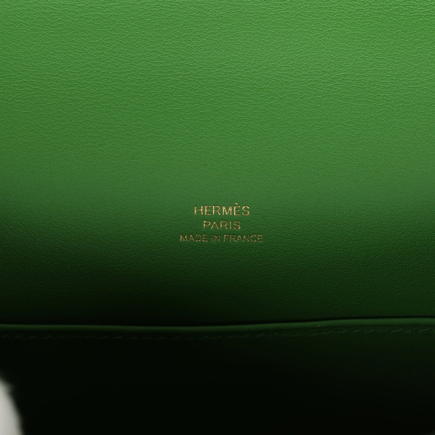 Hermes Kelly Pochette Vert Yucca Swift Gold Hardware