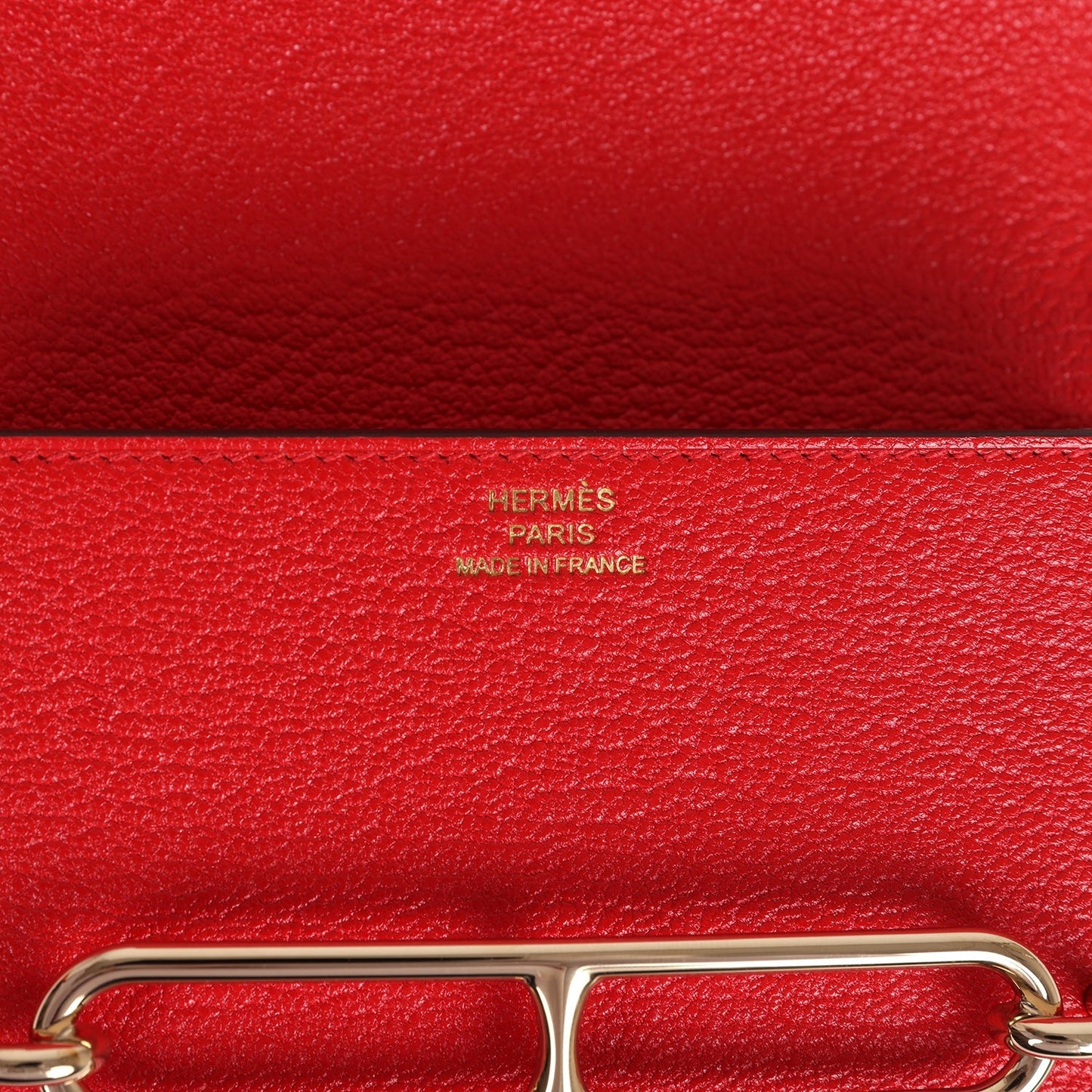 Hermes Roulis Slim Wallet Rouge de Coeur Chevre Gold Hardware