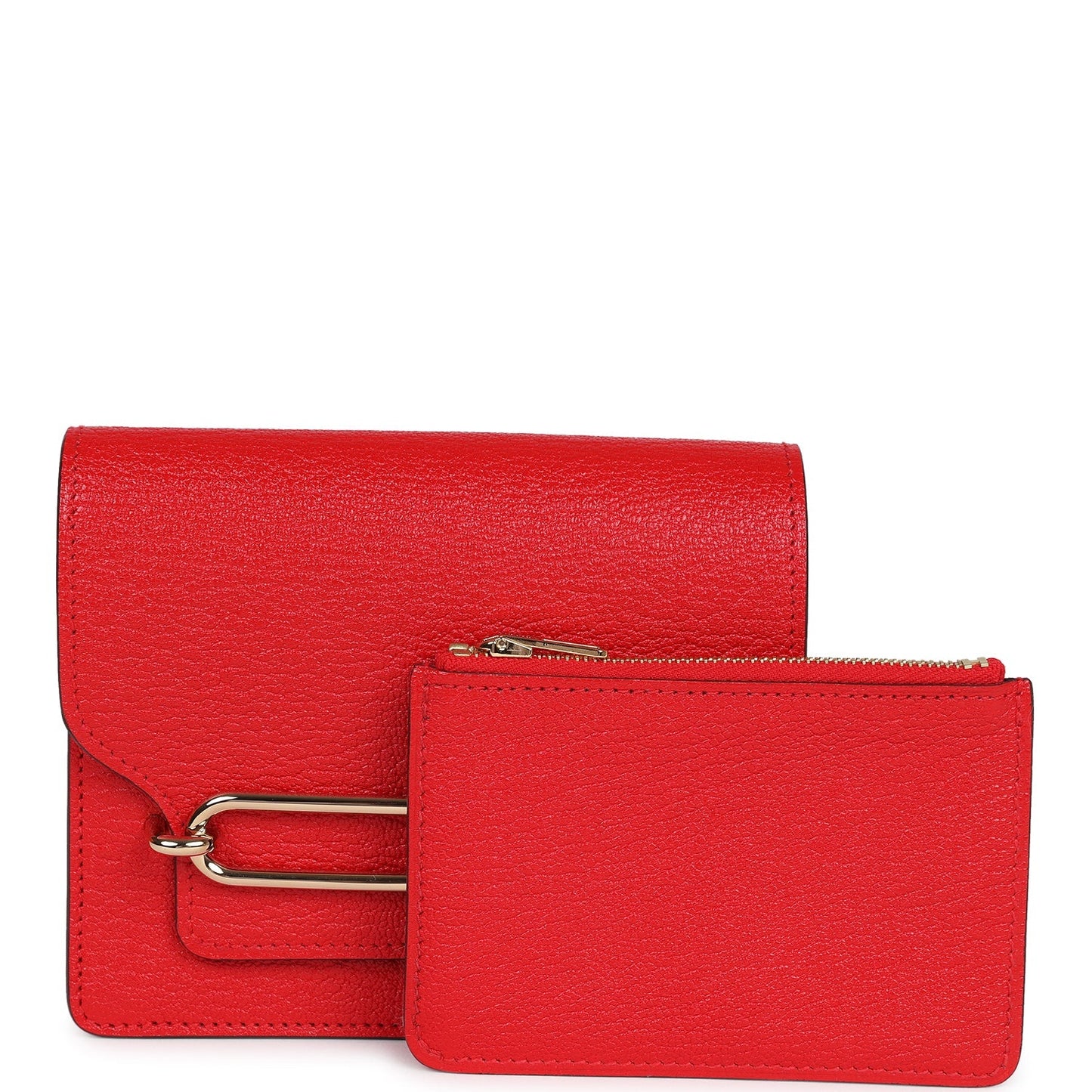 Hermes Roulis Slim Wallet Rouge de Coeur Chevre Gold Hardware