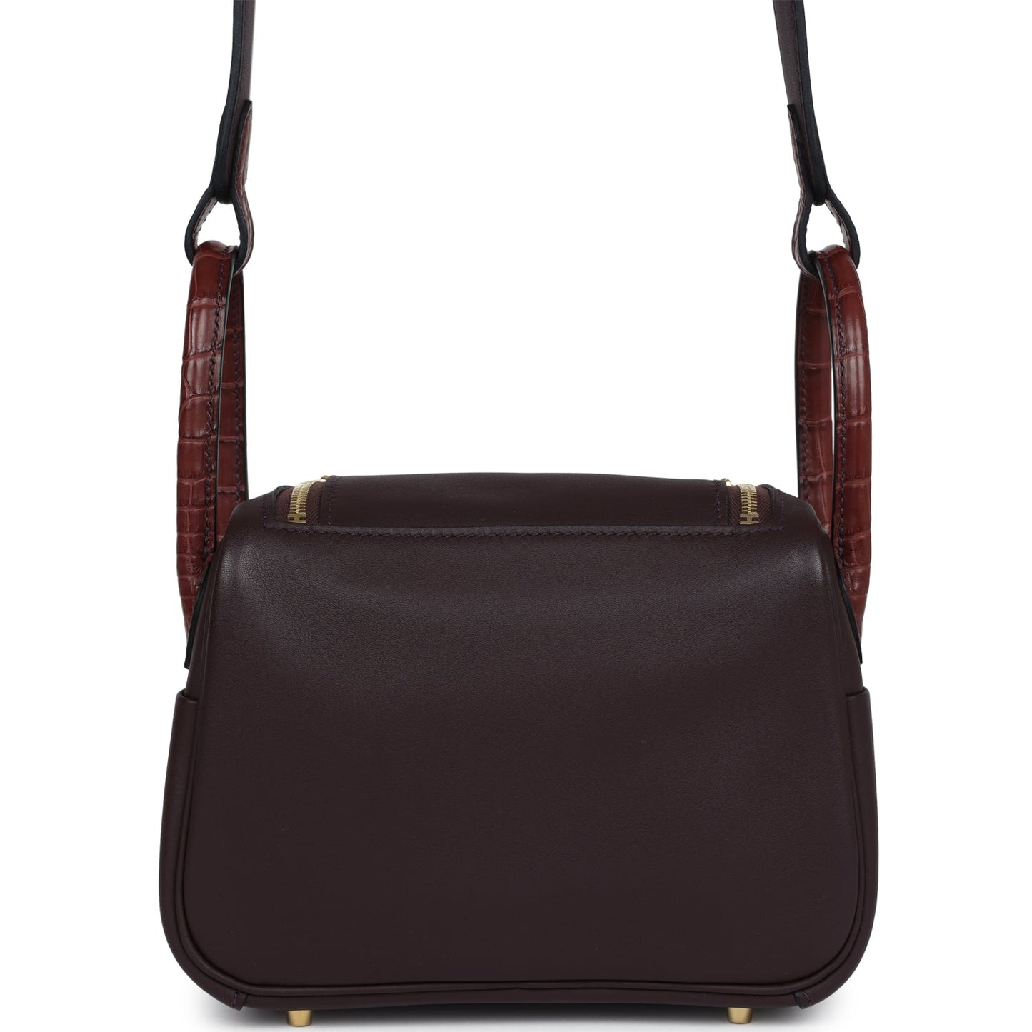 Hermes Mini Lindy Rouge Sellier Swift and Matte Alligator Touch Gold Hardware