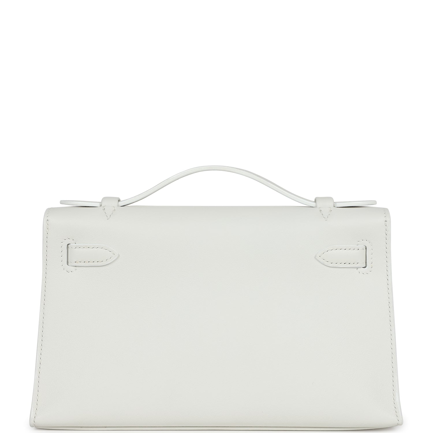 Hermes Kelly Pochette White Swift Palladium Hardware - Bob Flawless Skincare 