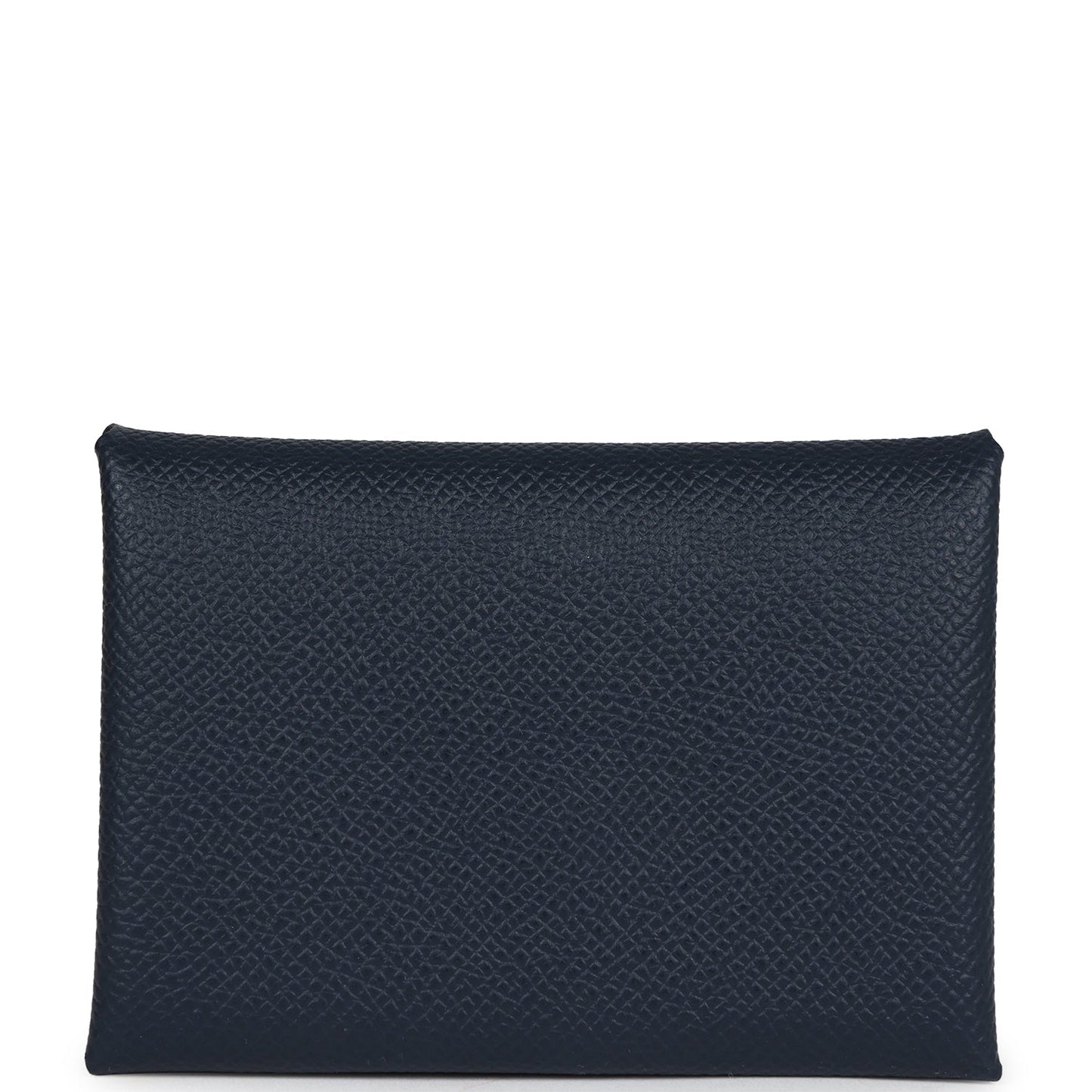 Hermes Calvi Duo Card Holder Bleu Indigo Epsom Palladium Hardware - Bob Flawless Skincare 