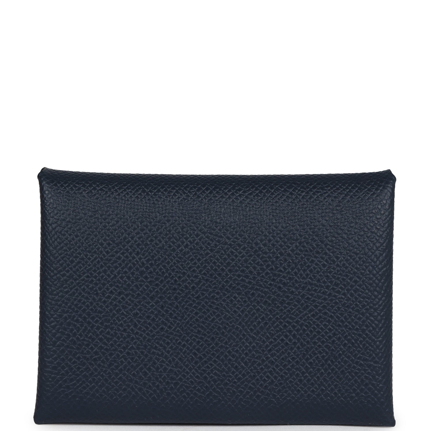 Hermes Calvi Duo Card Holder Bleu Indigo Epsom Palladium Hardware - Bob Flawless Skincare 