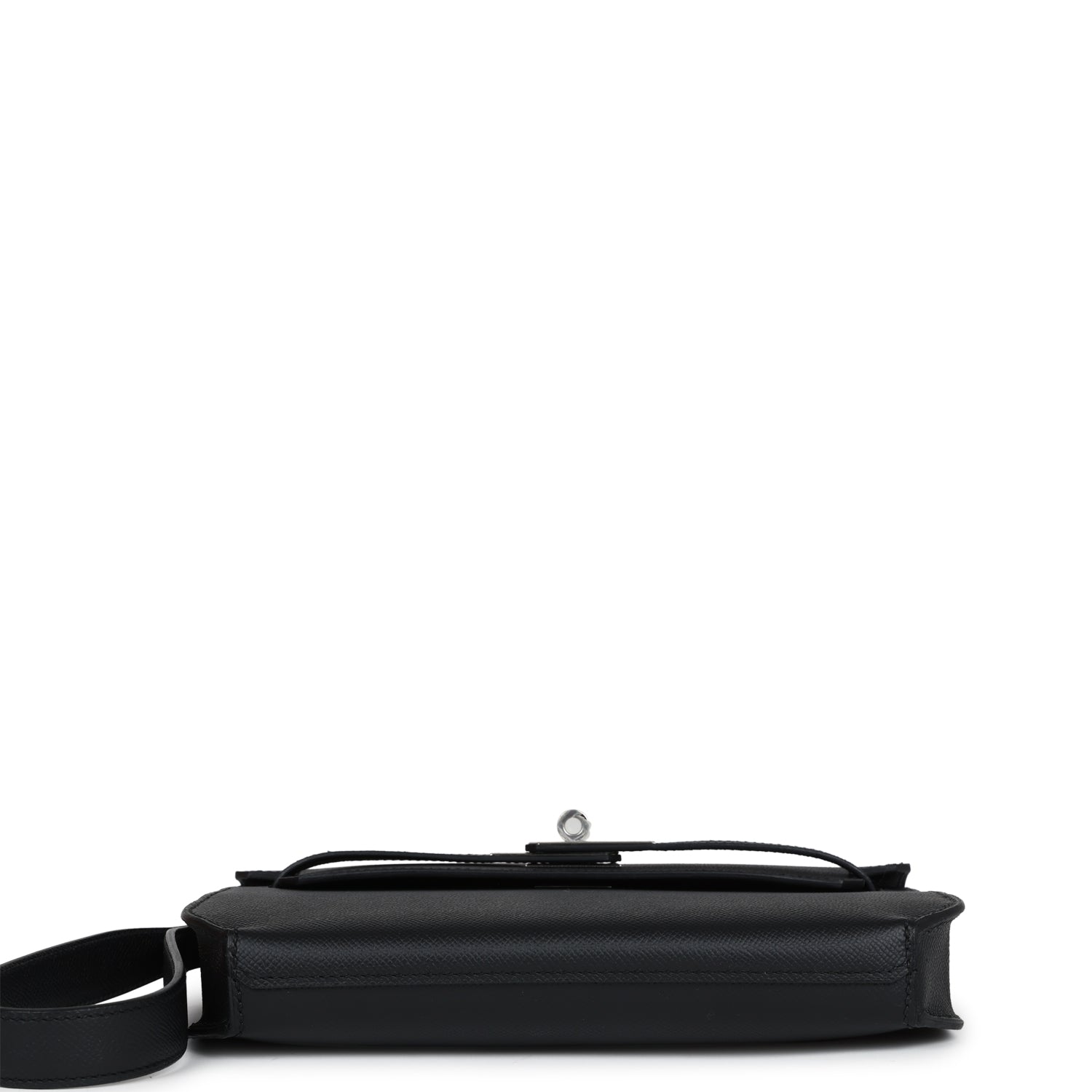 Hermes Kelly Depeches 25 Black Epsom Palladium Hardware - Bob Flawless Skincare 