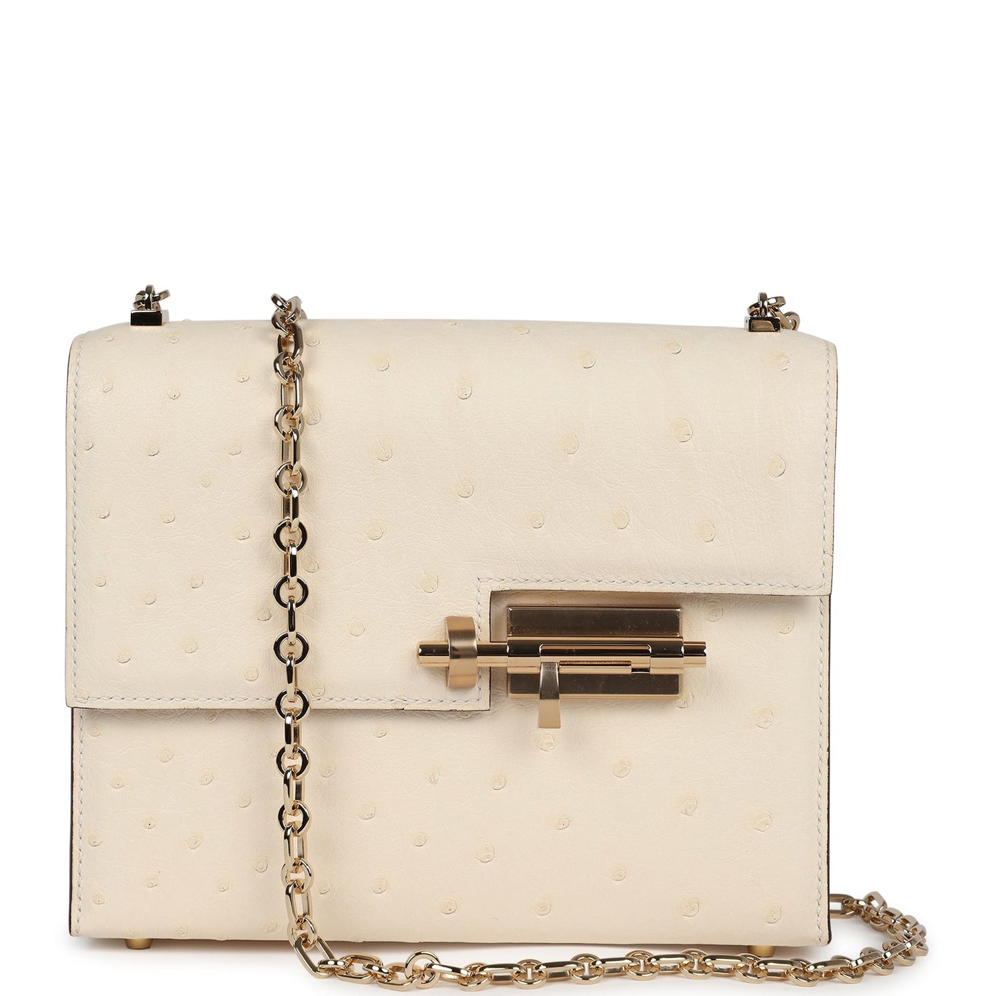 Hermes Mini Verrou Chaine Bag Nata Ostrich Permabrass Hardware - Bob Flawless Skincare 