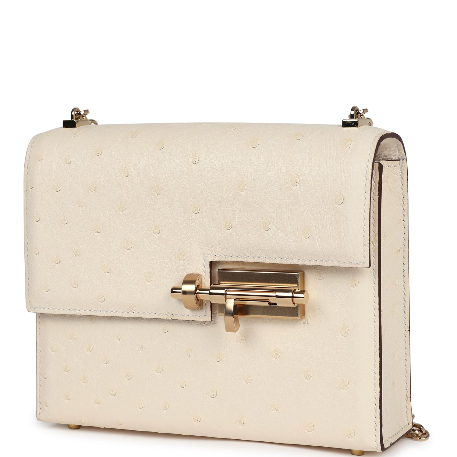 Hermes Mini Verrou Chaine Bag Nata Ostrich Permabrass Hardware - Bob Flawless Skincare 