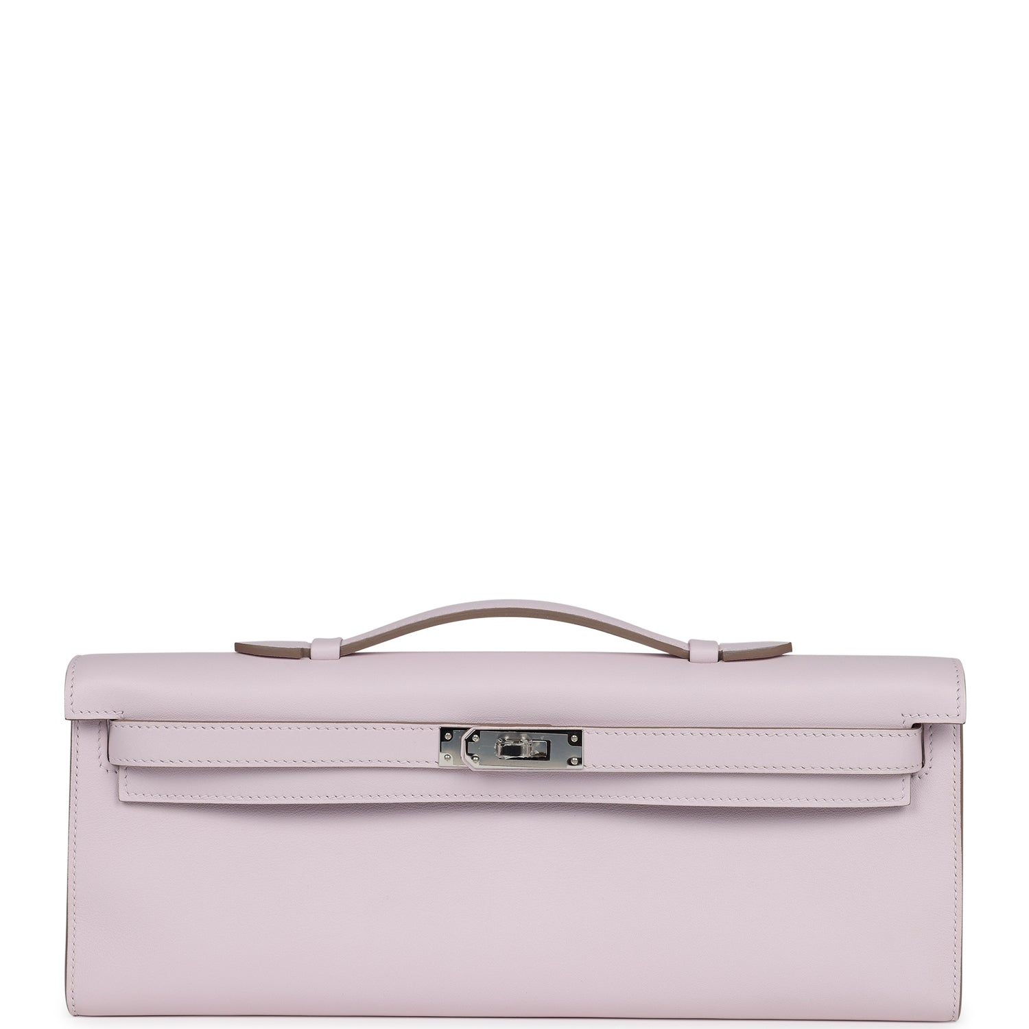 Hermes Kelly Cut Mauve Pale Swift Palladium Hardware - Bob Flawless Skincare 