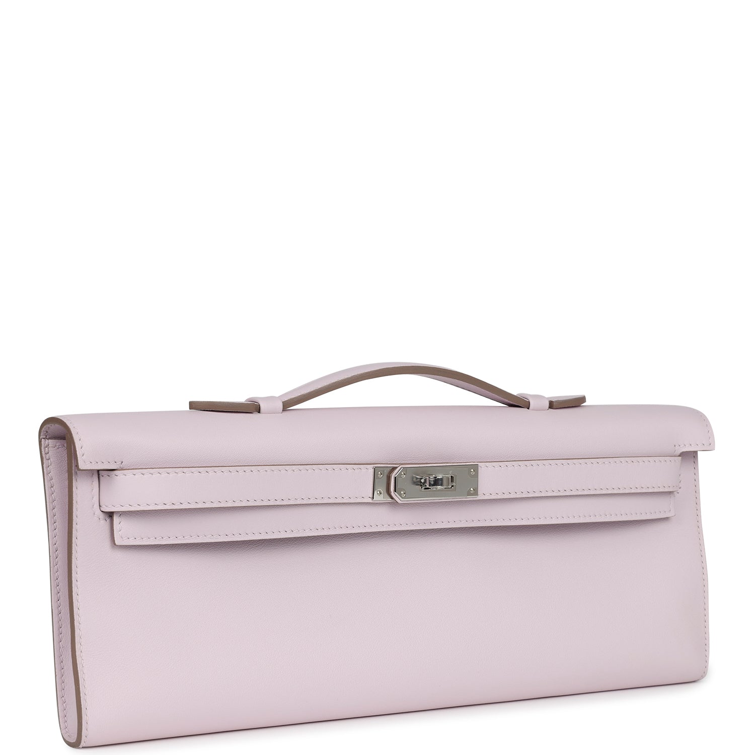 Hermes Kelly Cut Mauve Pale Swift Palladium Hardware - Bob Flawless Skincare 