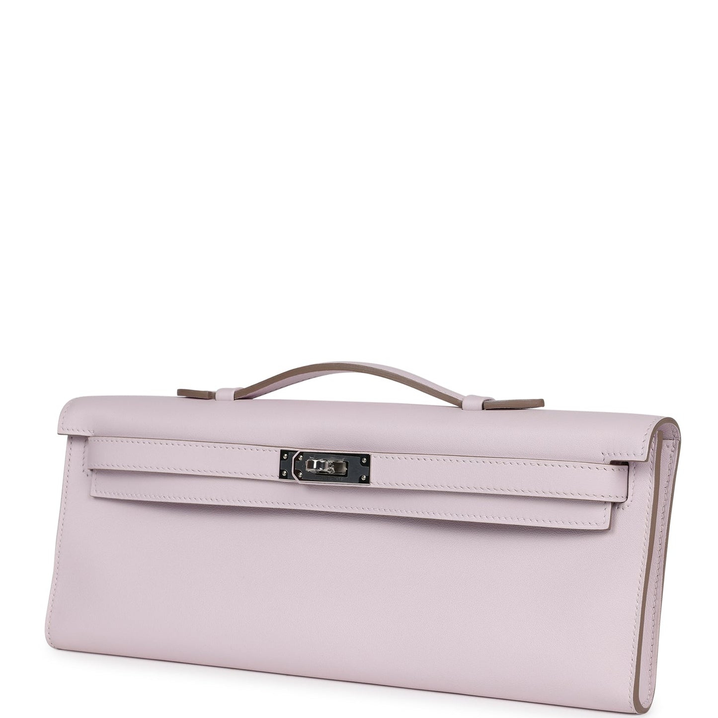 Hermes Kelly Cut Mauve Pale Swift Palladium Hardware - Bob Flawless Skincare 