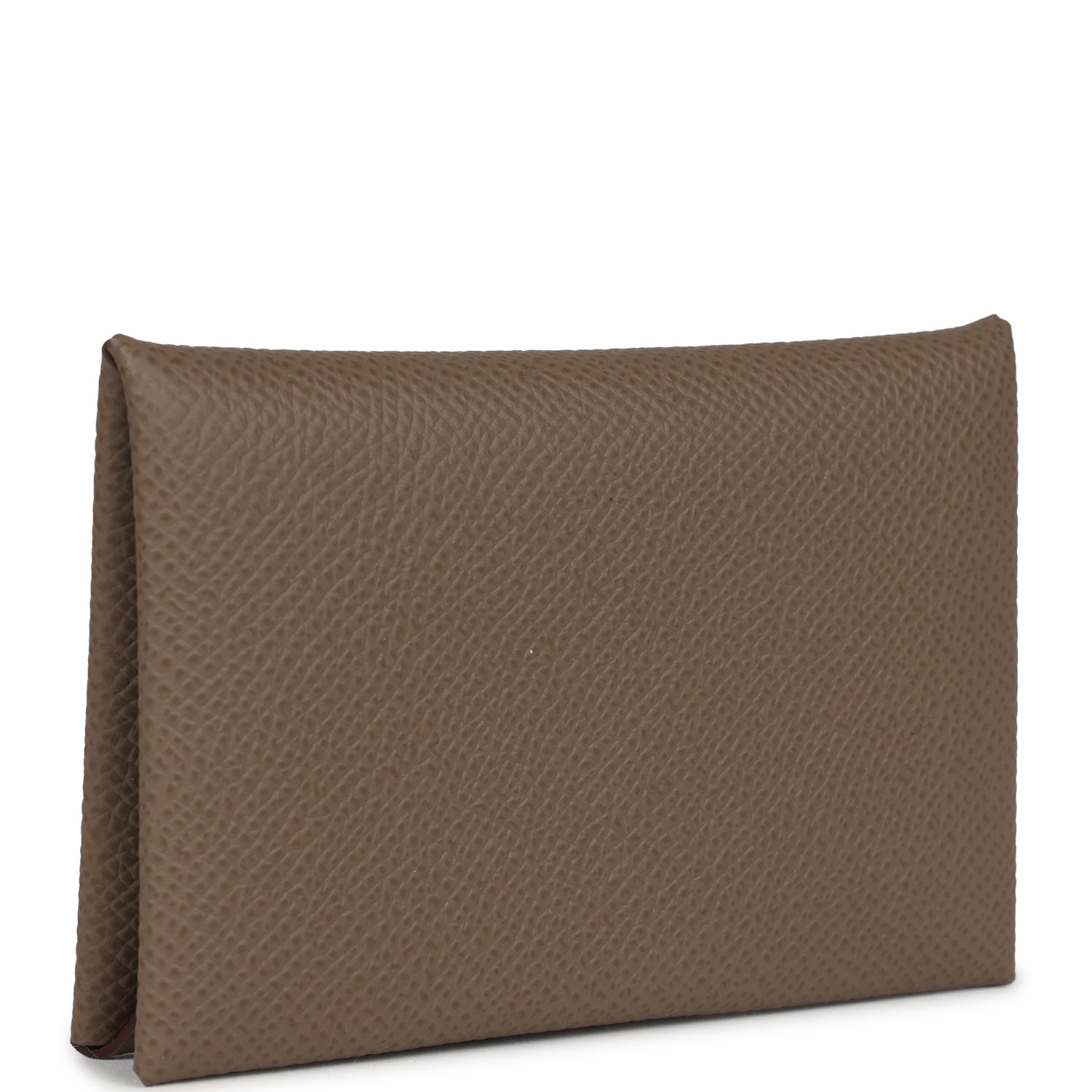 Hermes Calvi Duo Card Holder Etoupe Epsom Palladium Hardware - Bob Flawless Skincare 