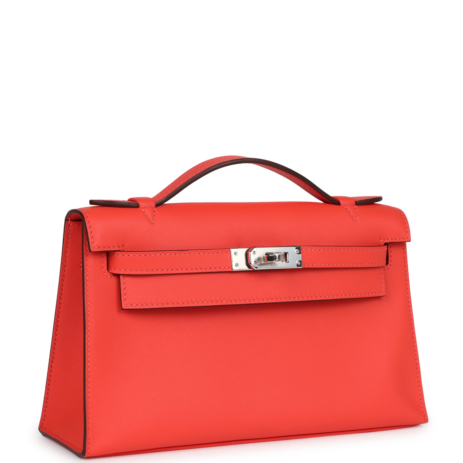 Hermes Kelly Pochette Orange Field Swift Palladium Hardware - Bob Flawless Skincare 