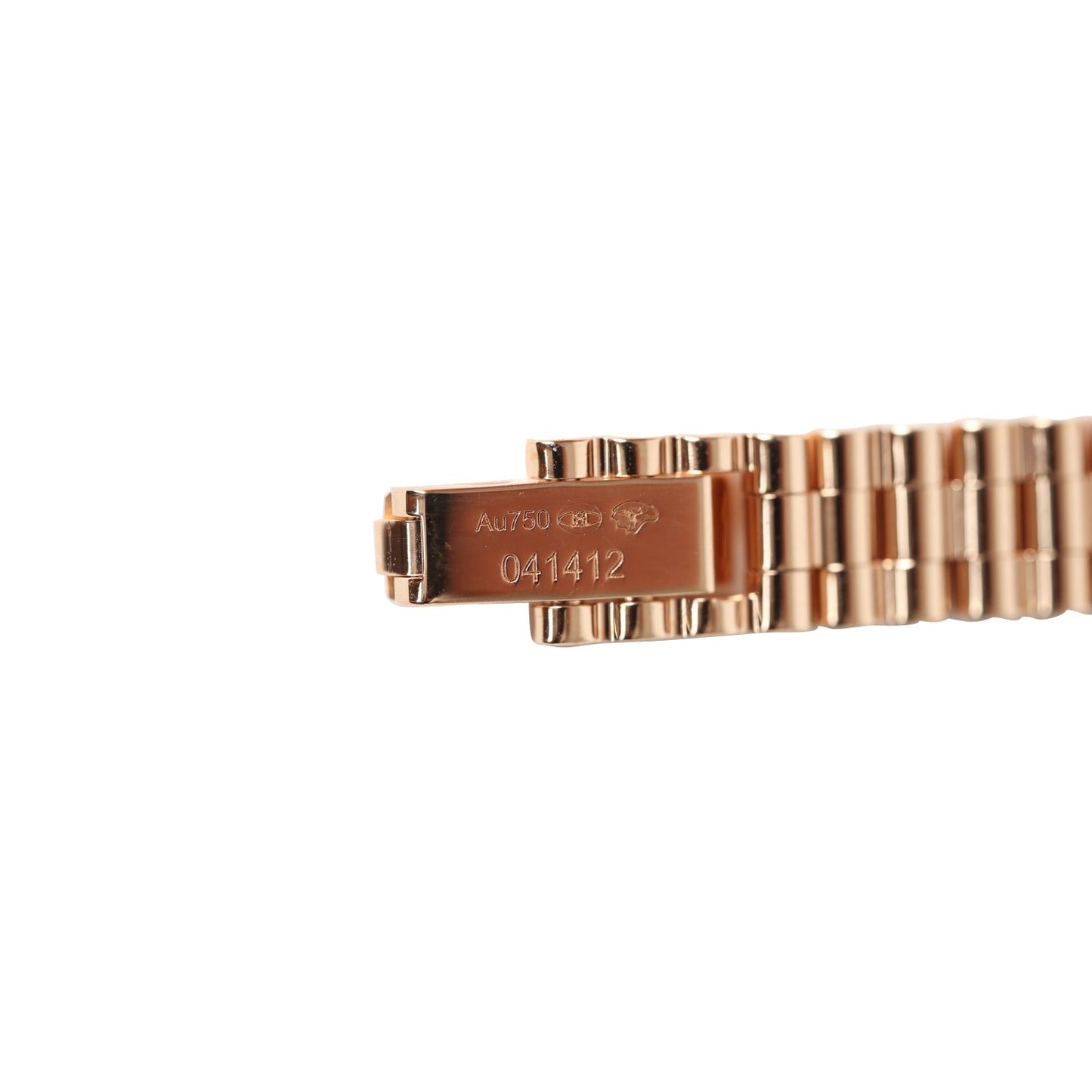 Hermes Faubourg Watch GM 18K Rose Gold White Diamonds Rose Gold Hardware