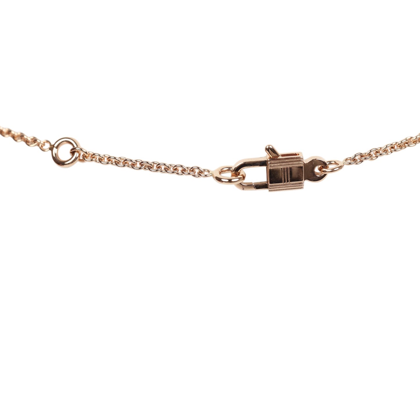 Hermes Amulettes Constance Pendant Necklace 18K Rose Gold & Diamonds Rose Gold Hardware