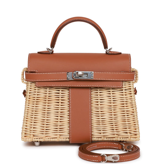 Pre-owned Hermes Mini Picnic Kelly 20 Gold Swift Palladium Hardware - Payment 3 - Bob Flawless Skincare 