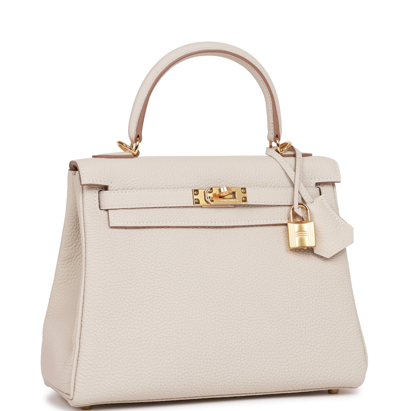 Hermes Kelly Retourne 25 Craie Togo Gold Hardware - Bob Flawless Skincare 