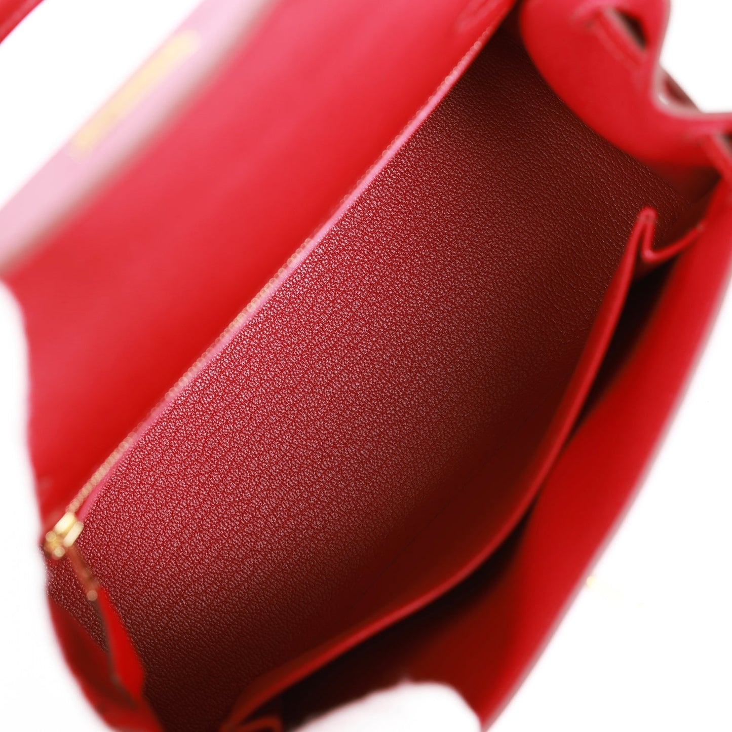 Hermes Kelly Sellier 25 Rubis Madame Gold Hardware