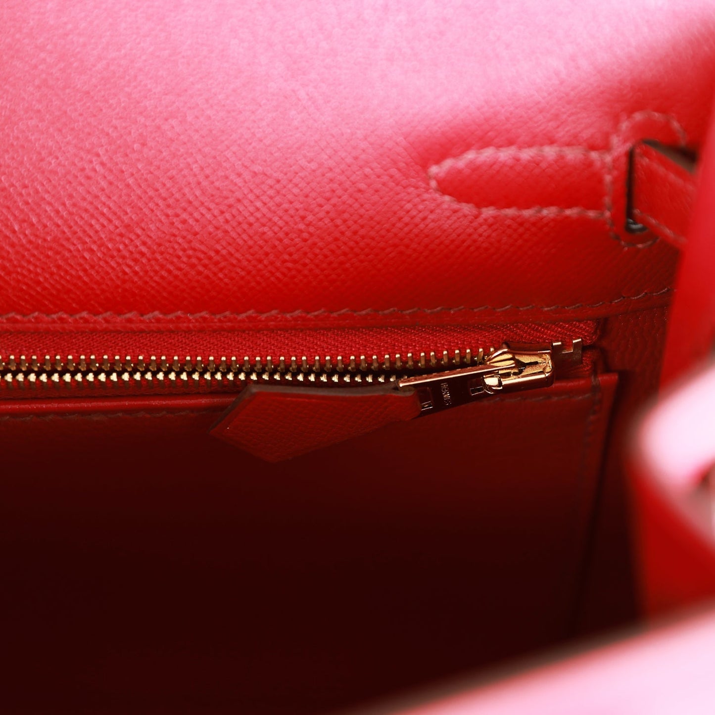 Hermes Kelly Sellier 25 Rubis Madame Gold Hardware