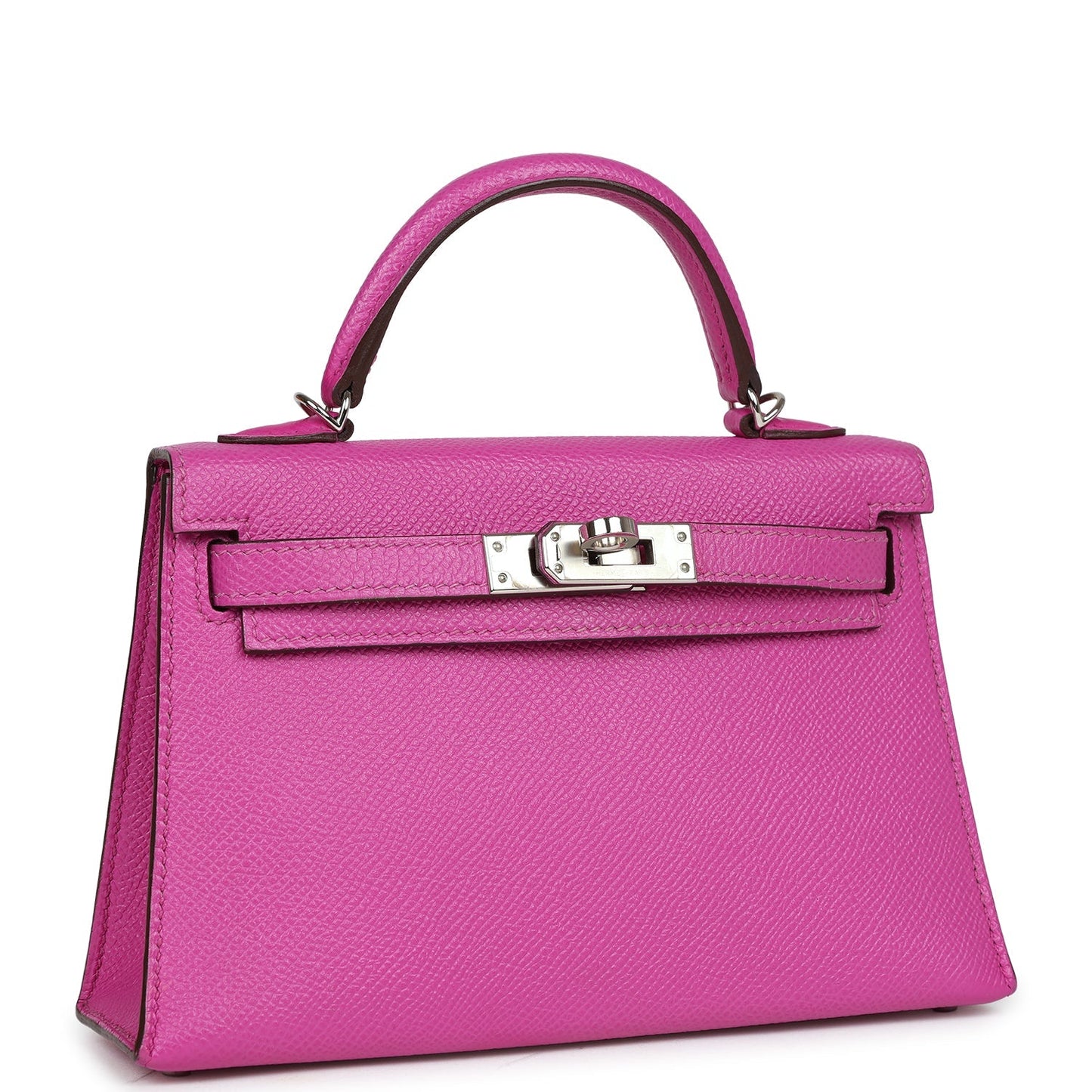 Pre-owned Hermes Kelly Sellier 20 Magnolia Epsom Palladium Hardware