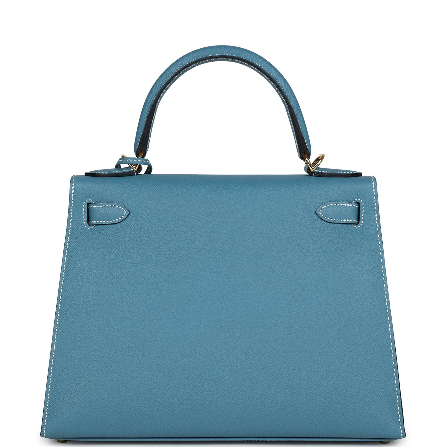 Hermes Kelly Sellier 28 Blue Jean Epsom Gold Hardware