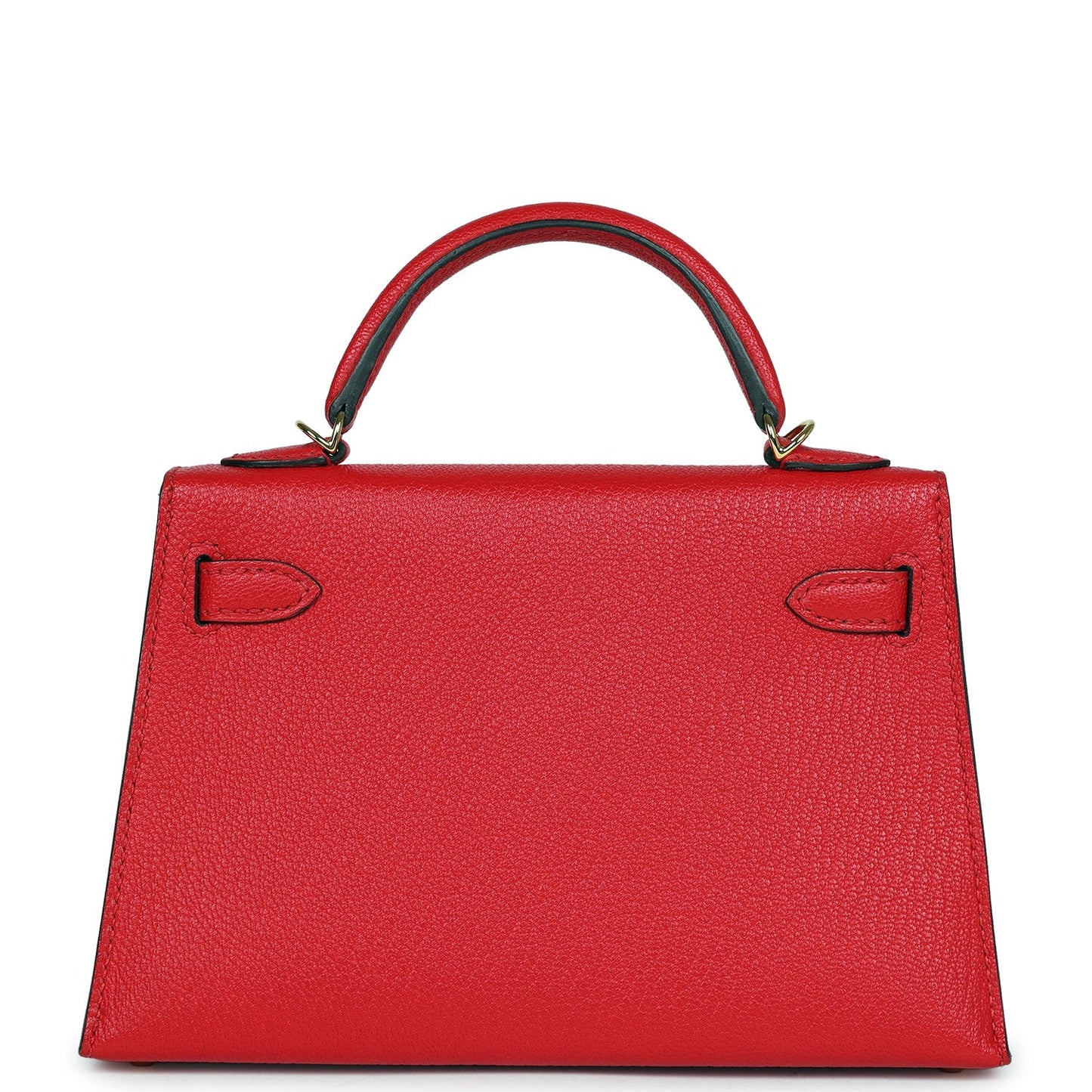 Pre-owned Hermes Kelly 20 Rouge de Coeur Chevre Mysore Gold Hardware