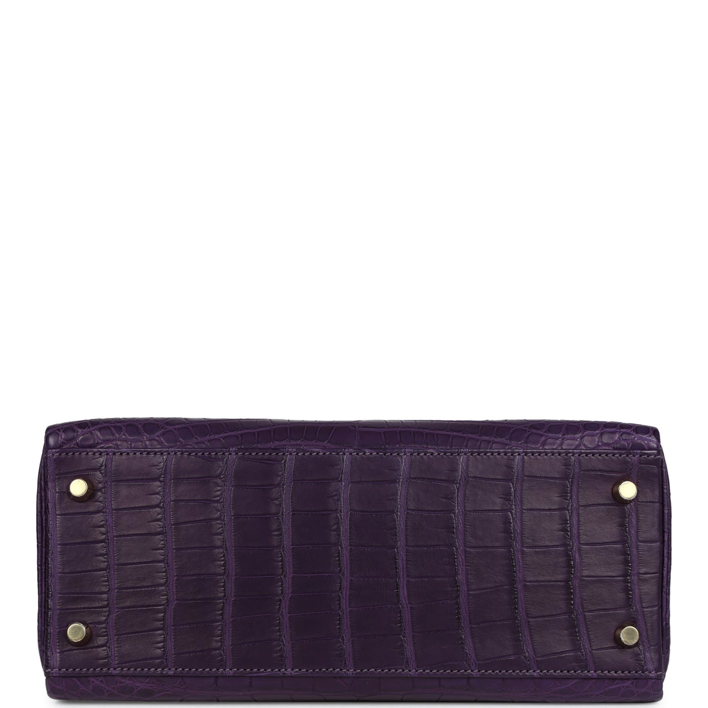 Hermes Kelly Retourne 28 Amethyst Matte Alligator Gold Hardware