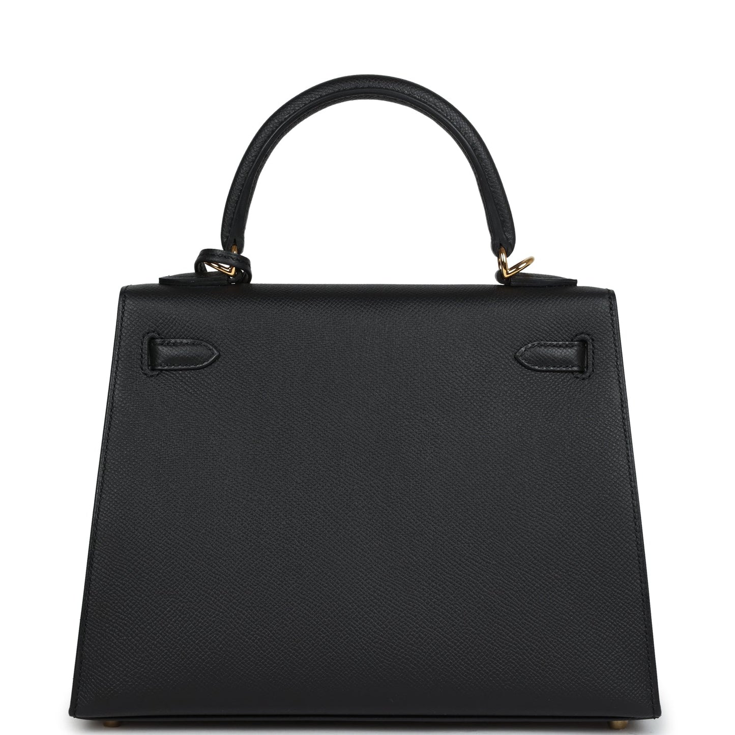 Hermes Kelly Sellier 25 Black Epsom Gold Hardware