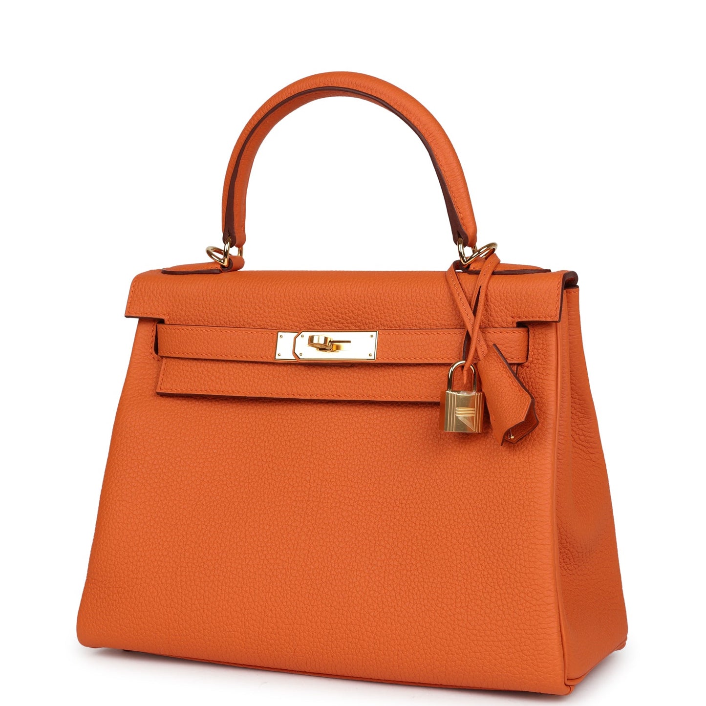 Hermes Kelly Retourne 28 Orange Togo Gold Hardware