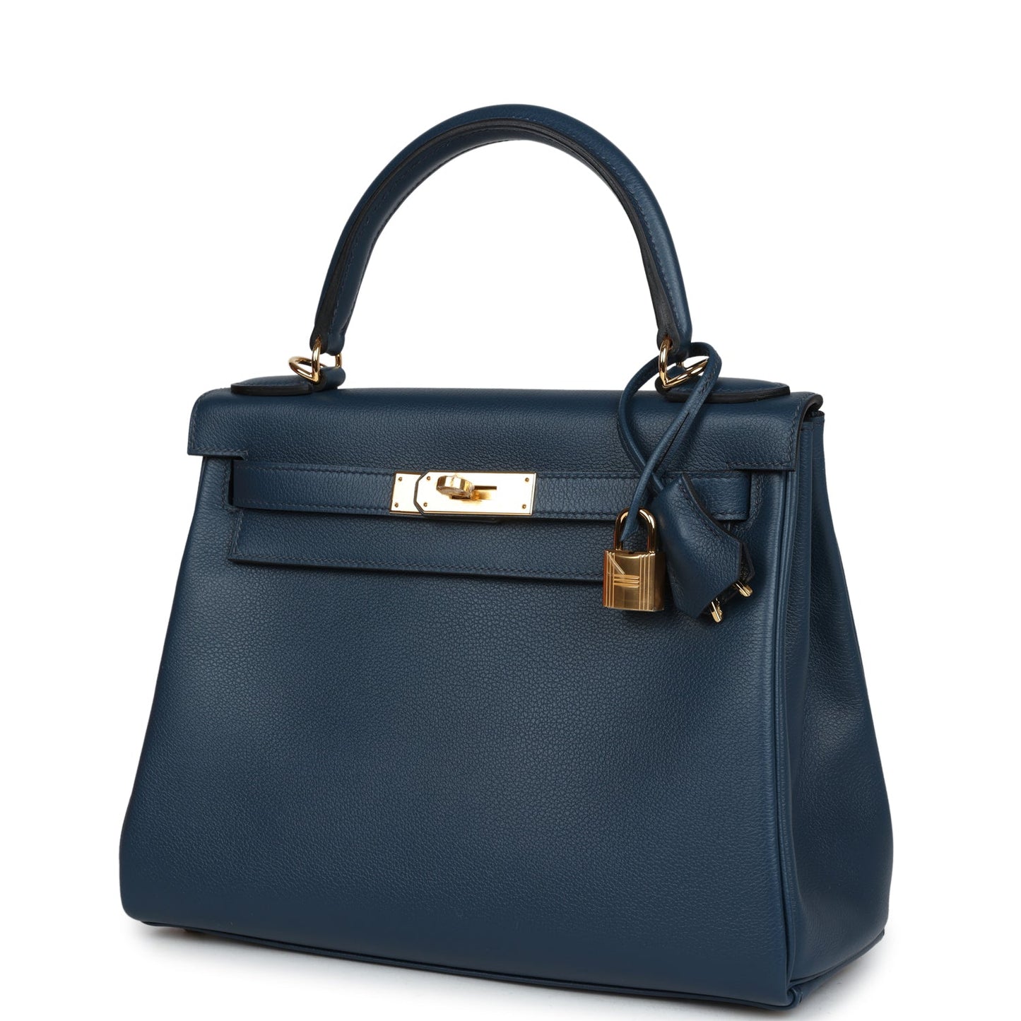 Hermes Kelly Retourne 28 Deep Bleu Evercolor Gold Hardware