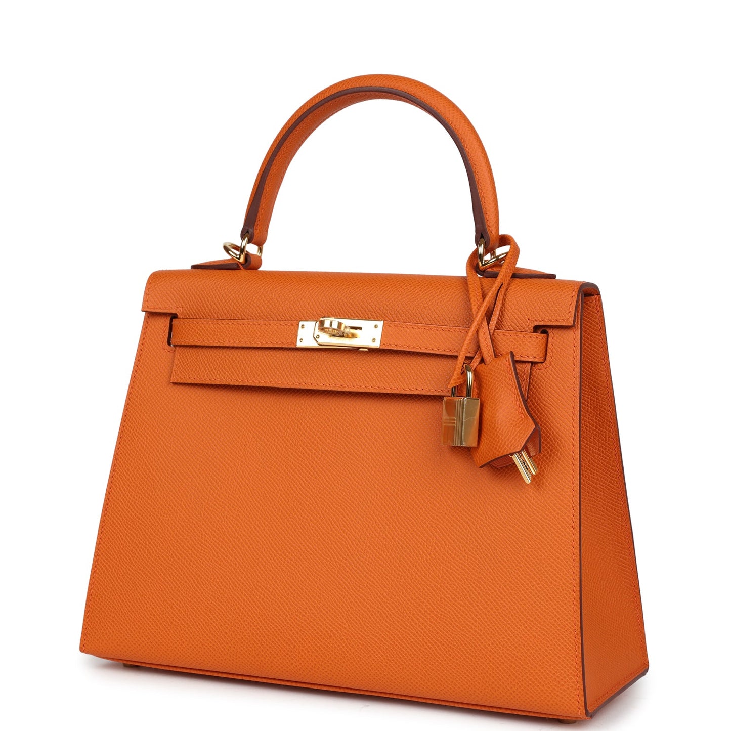 Hermes Kelly Sellier 25 Orange Epsom Gold Hardware - Bob Flawless Skincare 