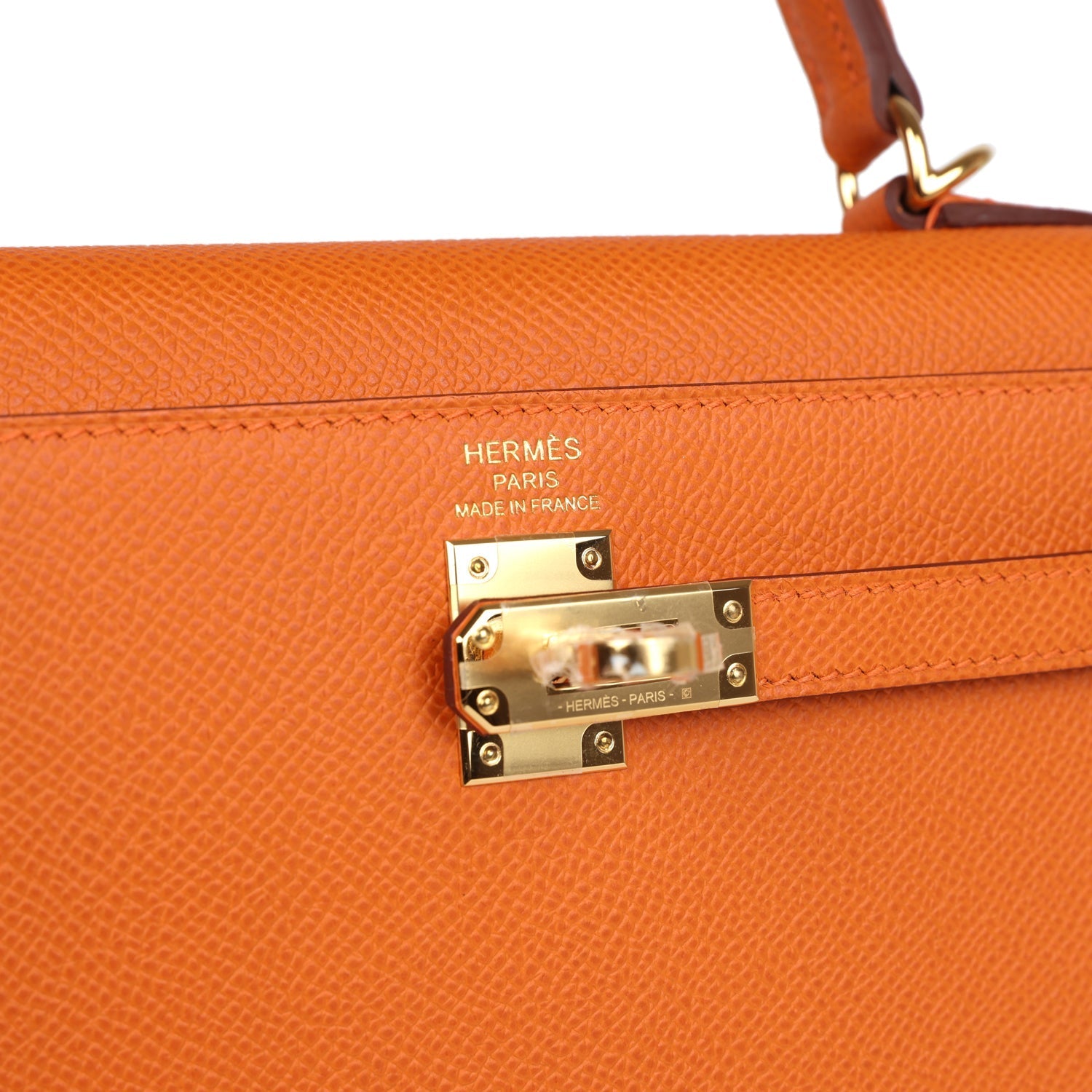 Hermes Kelly Sellier 25 Orange Epsom Gold Hardware - Bob Flawless Skincare 