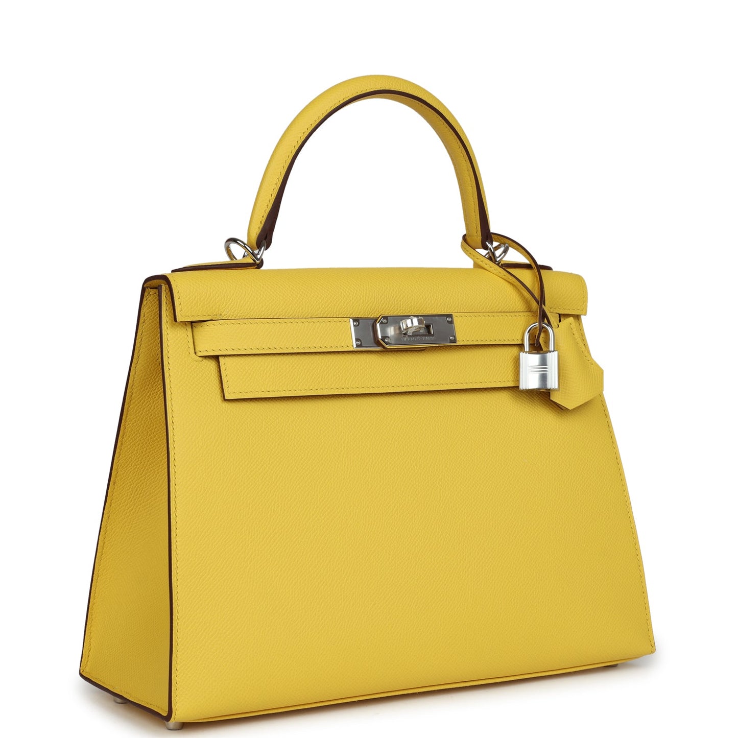 Hermes Kelly Sellier 28 Jaune de Naples Epsom Palladium Hardware