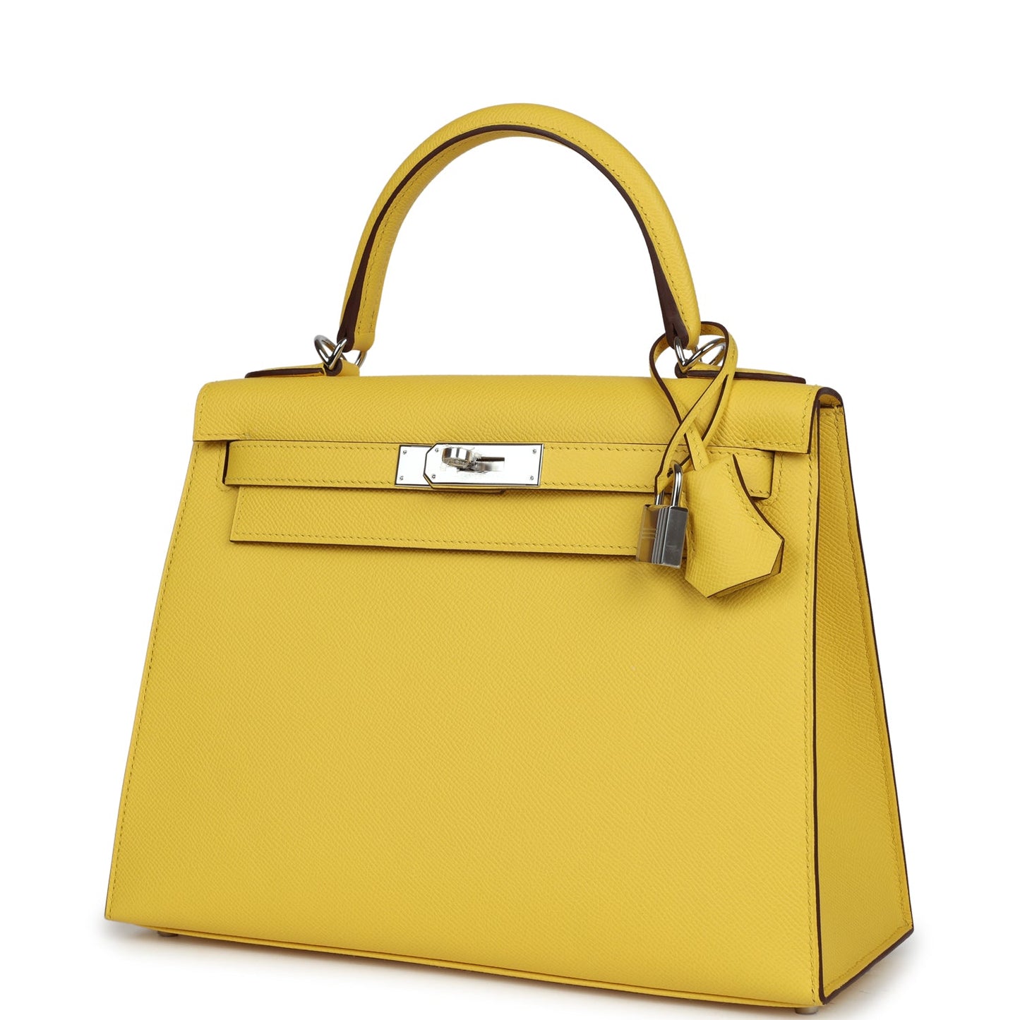 Hermes Kelly Sellier 28 Jaune de Naples Epsom Palladium Hardware