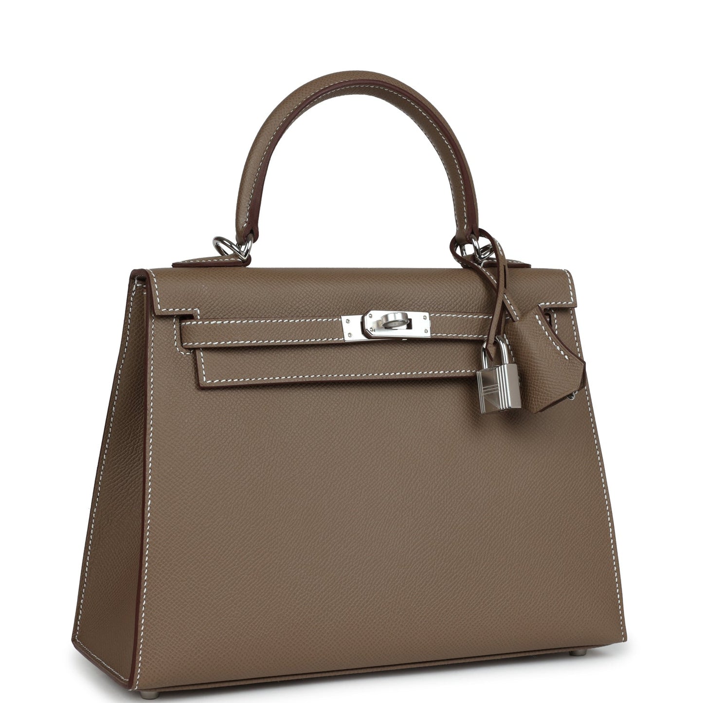 Hermes Kelly Sellier 25 Etoupe Epsom Palladium Hardware