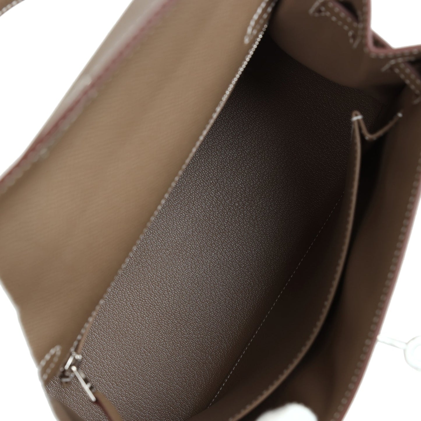 Hermes Kelly Sellier 25 Etoupe Epsom Palladium Hardware