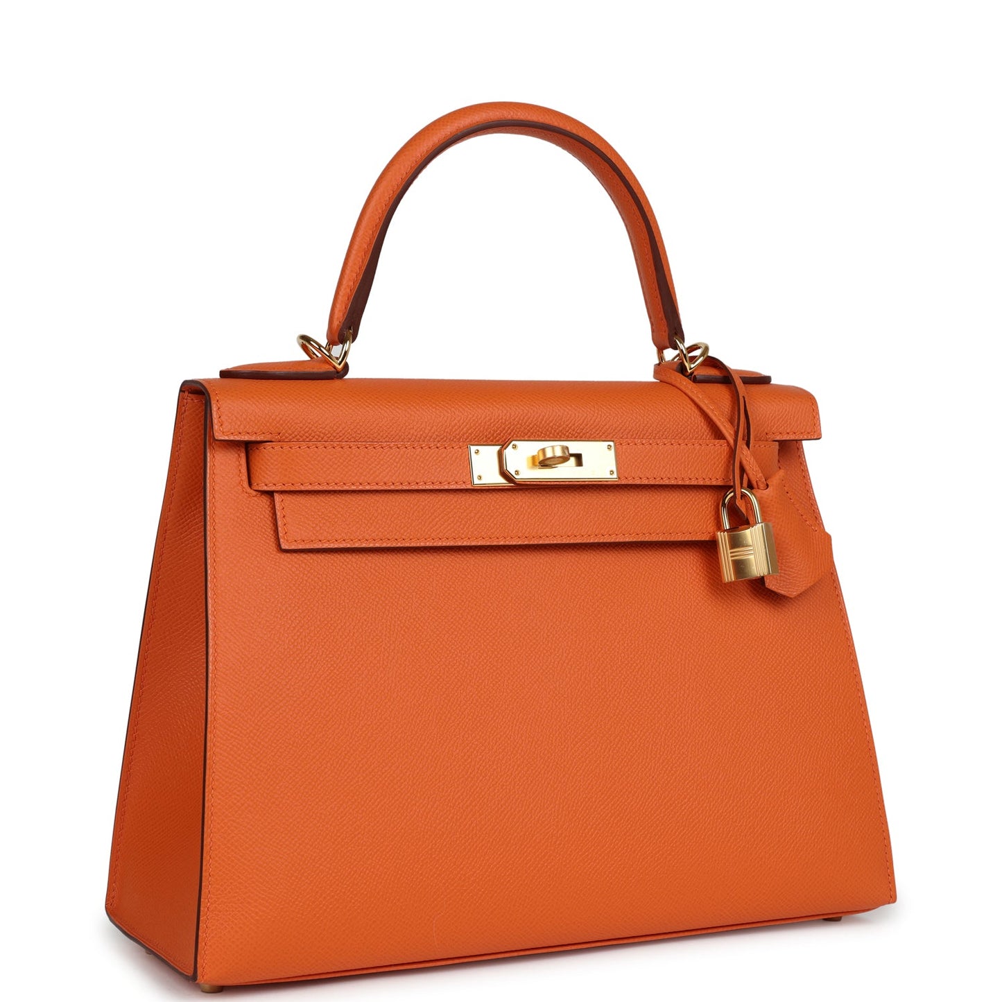 Hermes Kelly Sellier 28 Orange Epsom Gold Hardware