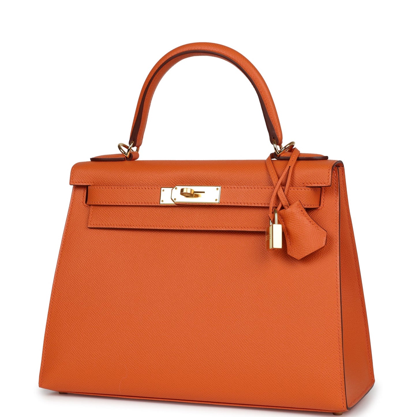 Hermes Kelly Sellier 28 Orange Epsom Gold Hardware